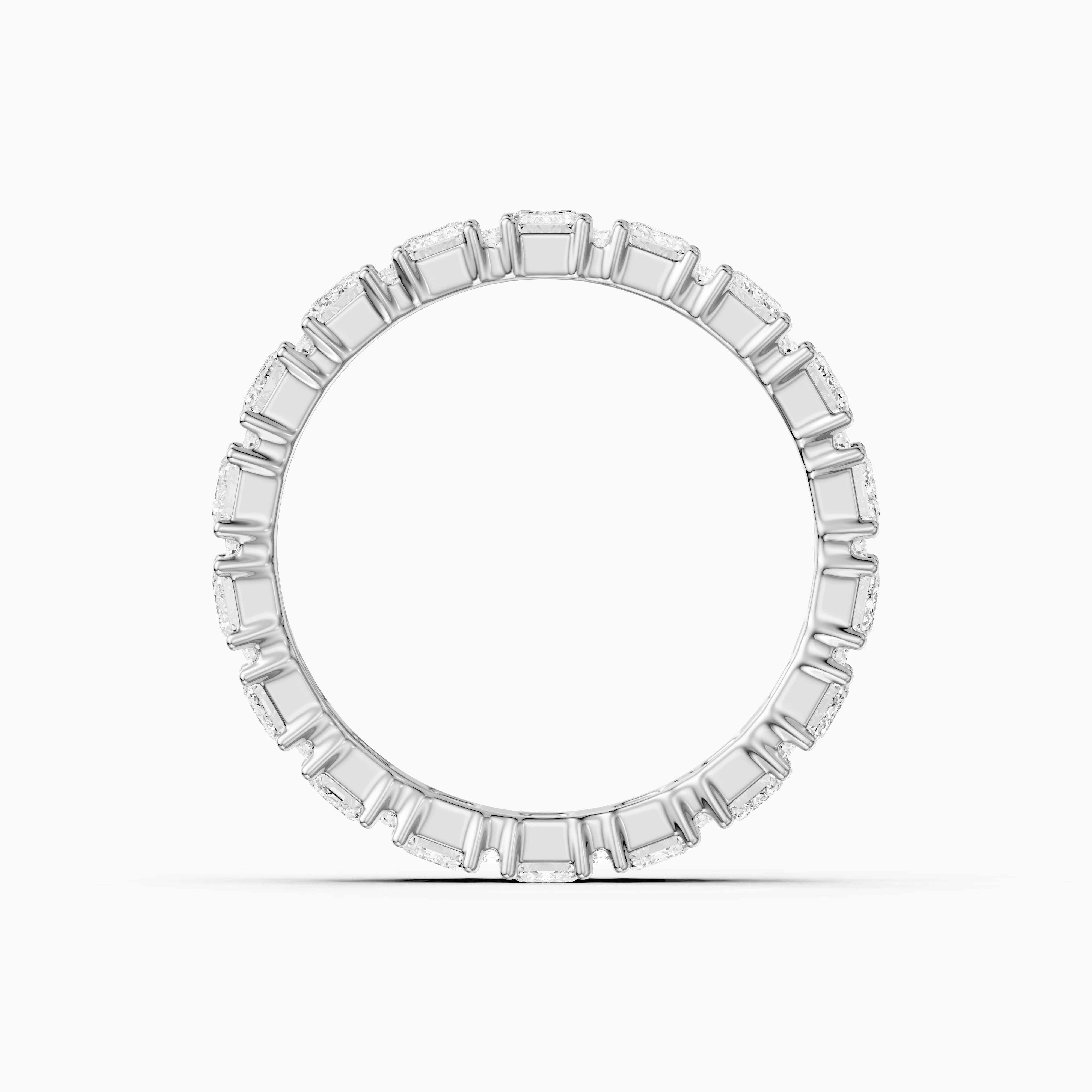 Esme Emerald Cut Lab Grown Diamond Halo Full Eternity Band Ring