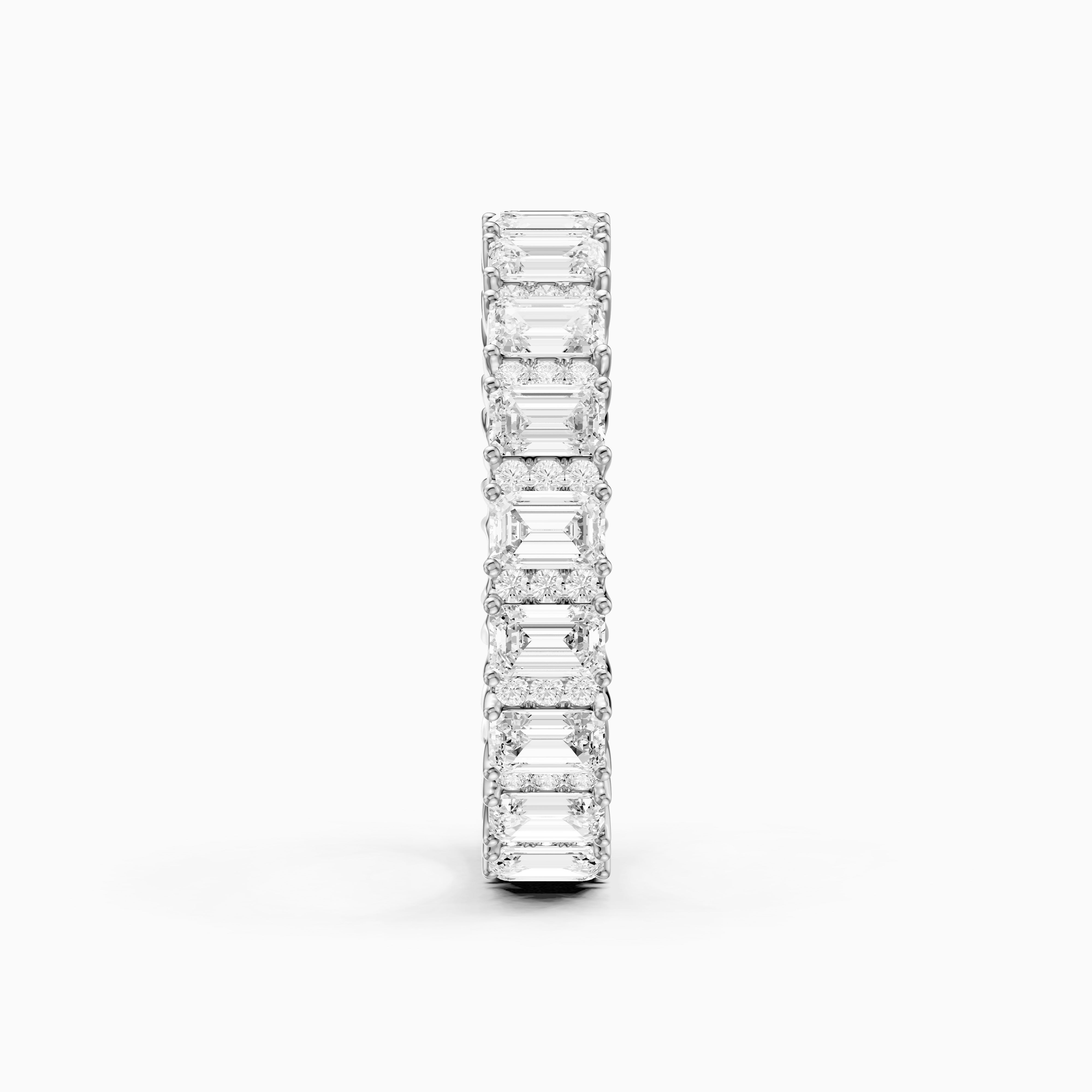 Esme Emerald Cut Lab Grown Diamond Halo Full Eternity Band Ring