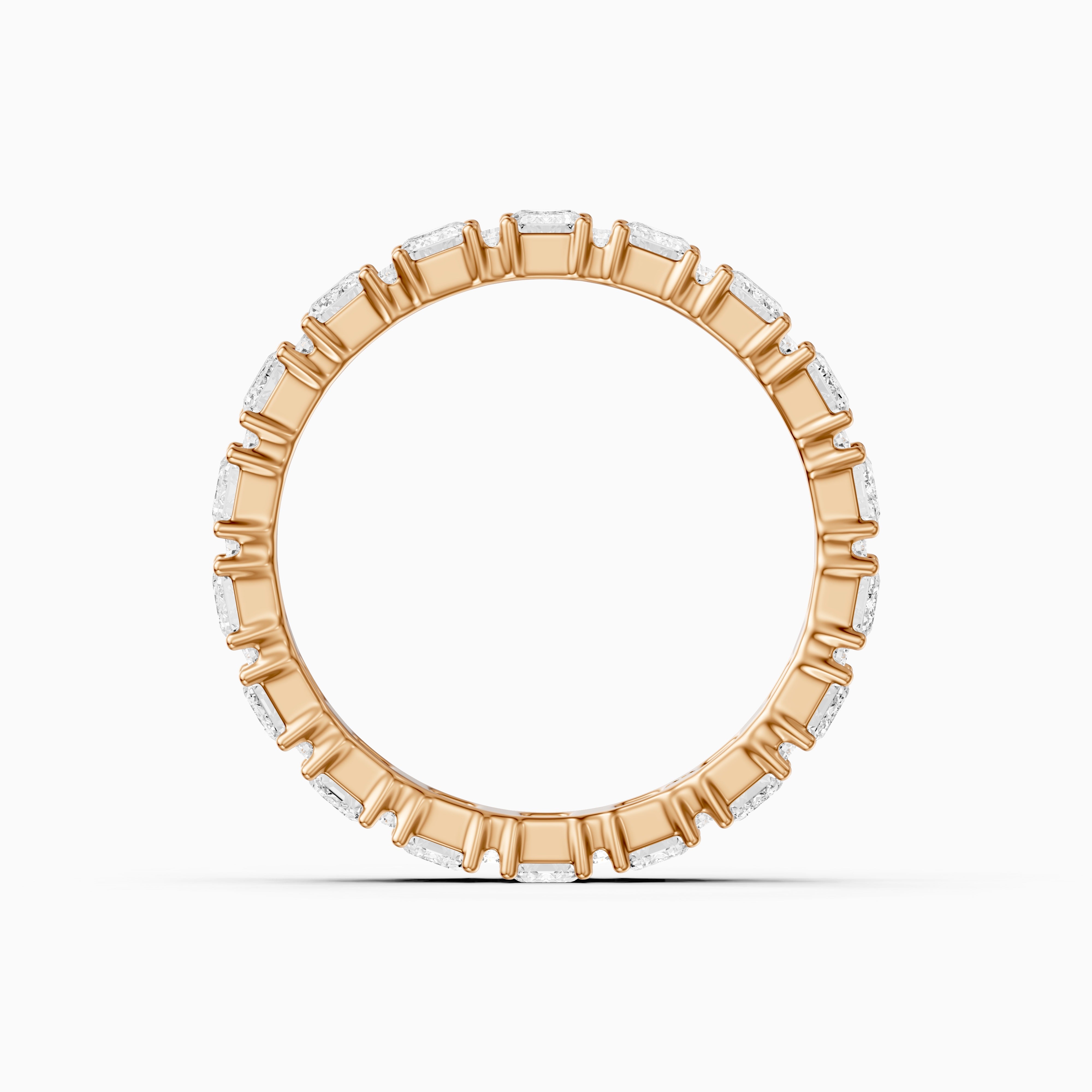 Esme Emerald Cut Lab Grown Diamond Halo Full Eternity Band Ring
