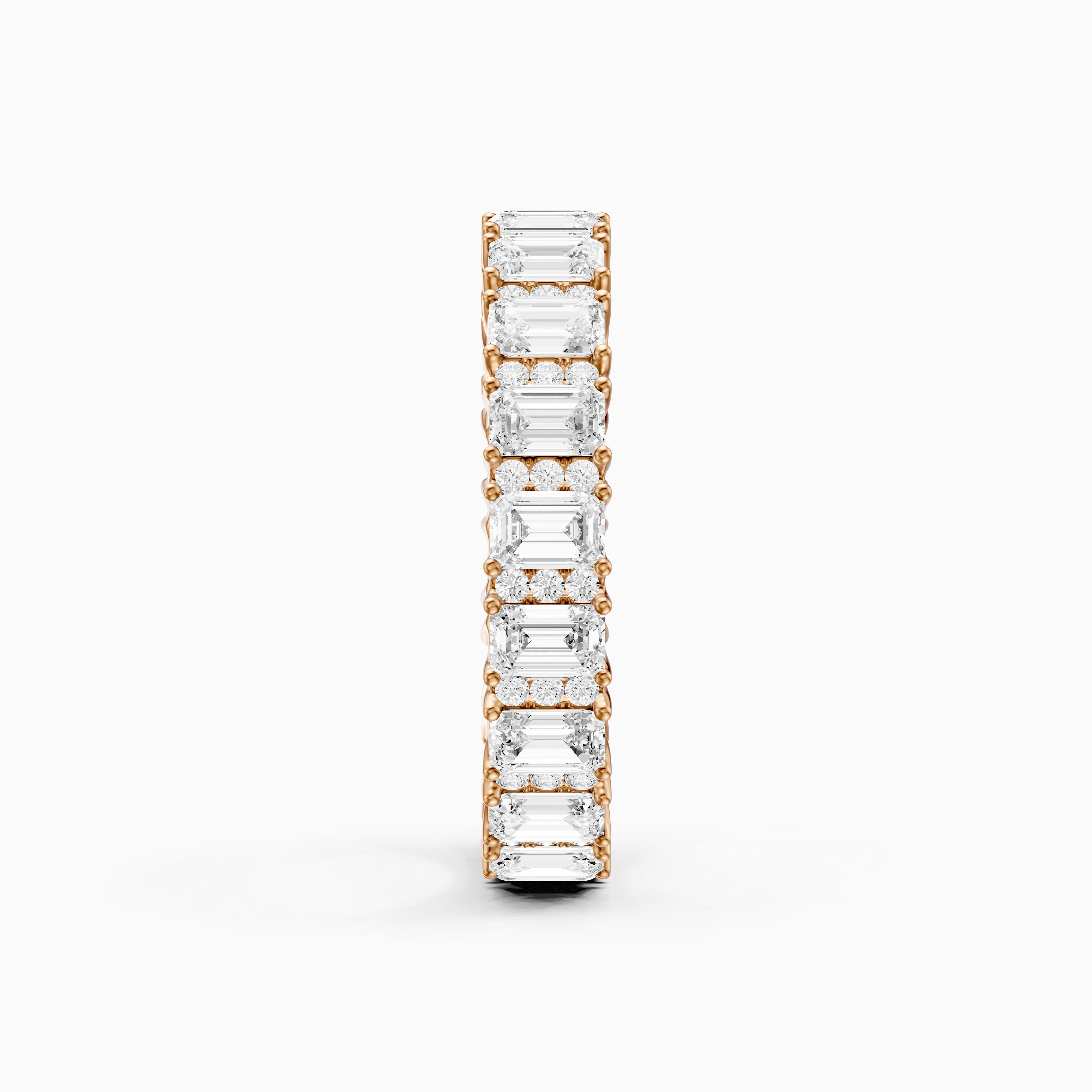 Esme Emerald Cut Lab Grown Diamond Halo Full Eternity Band Ring