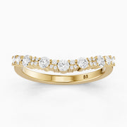 Cleo Cluster Style Round Shape Lab Grown Diamond Curved Band