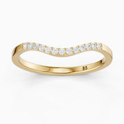 Amara Curved Round Lab Grown Diamond Stackable Band