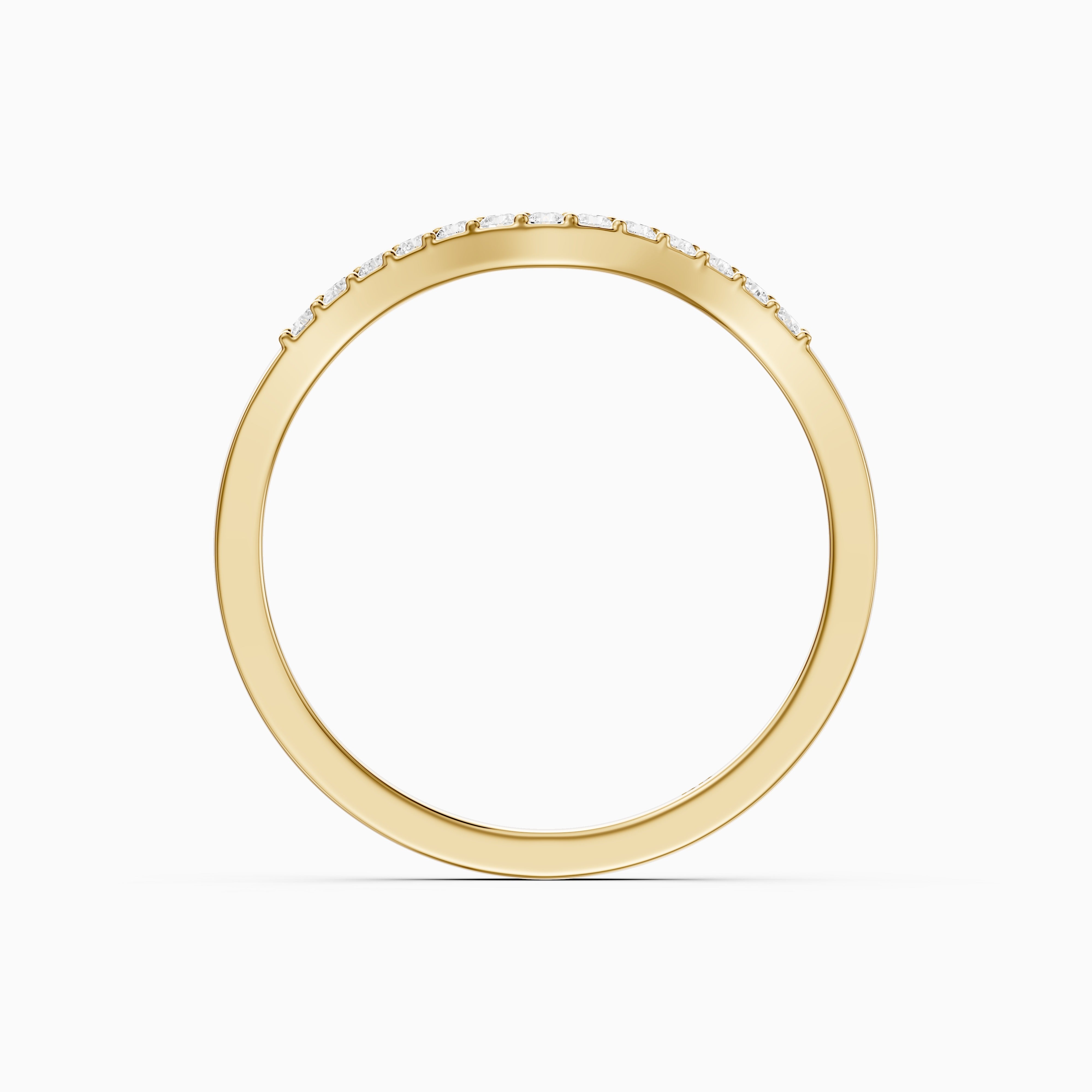 Amara Curved Round Lab Grown Diamond Stackable Band