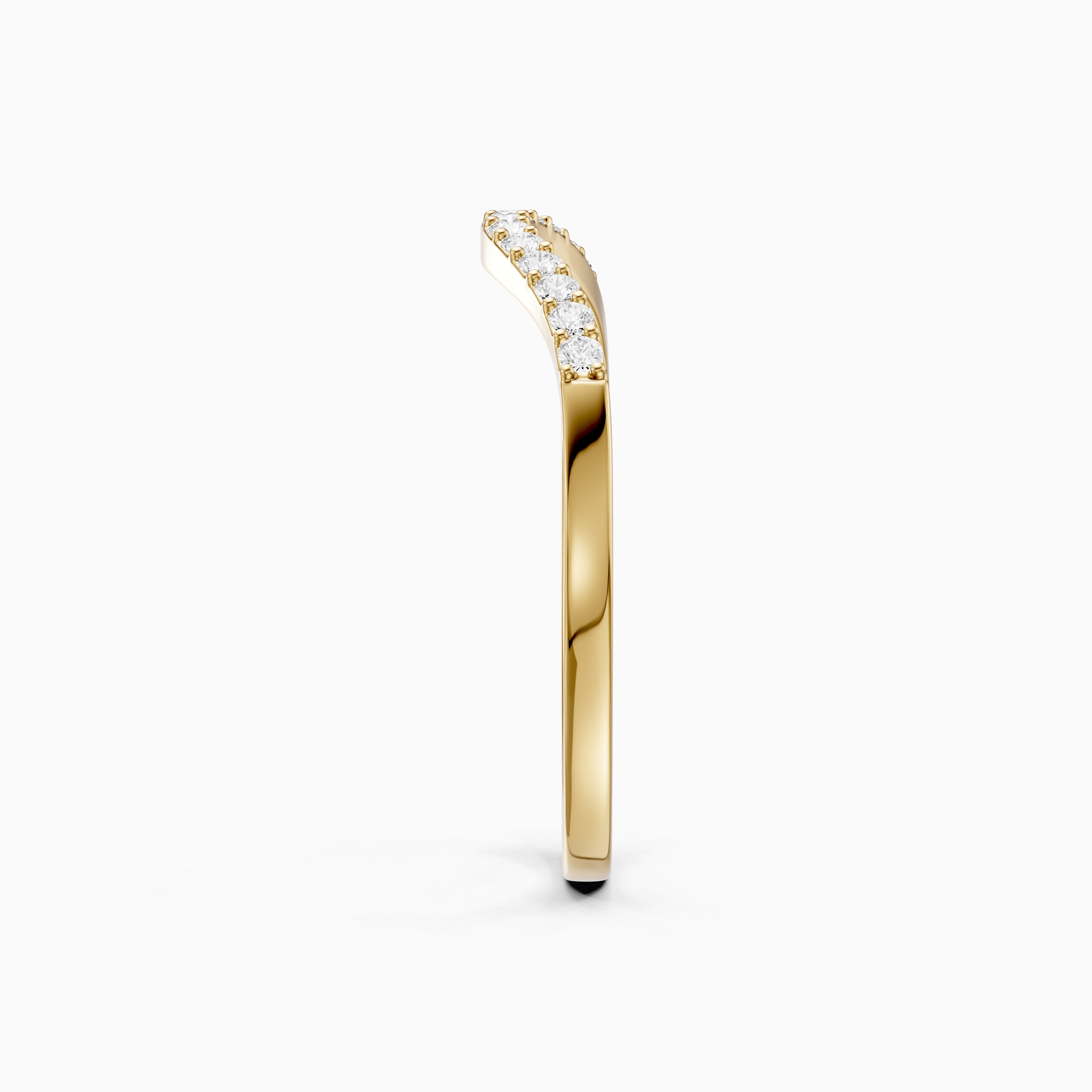 Amara Curved Round Lab Grown Diamond Stackable Band