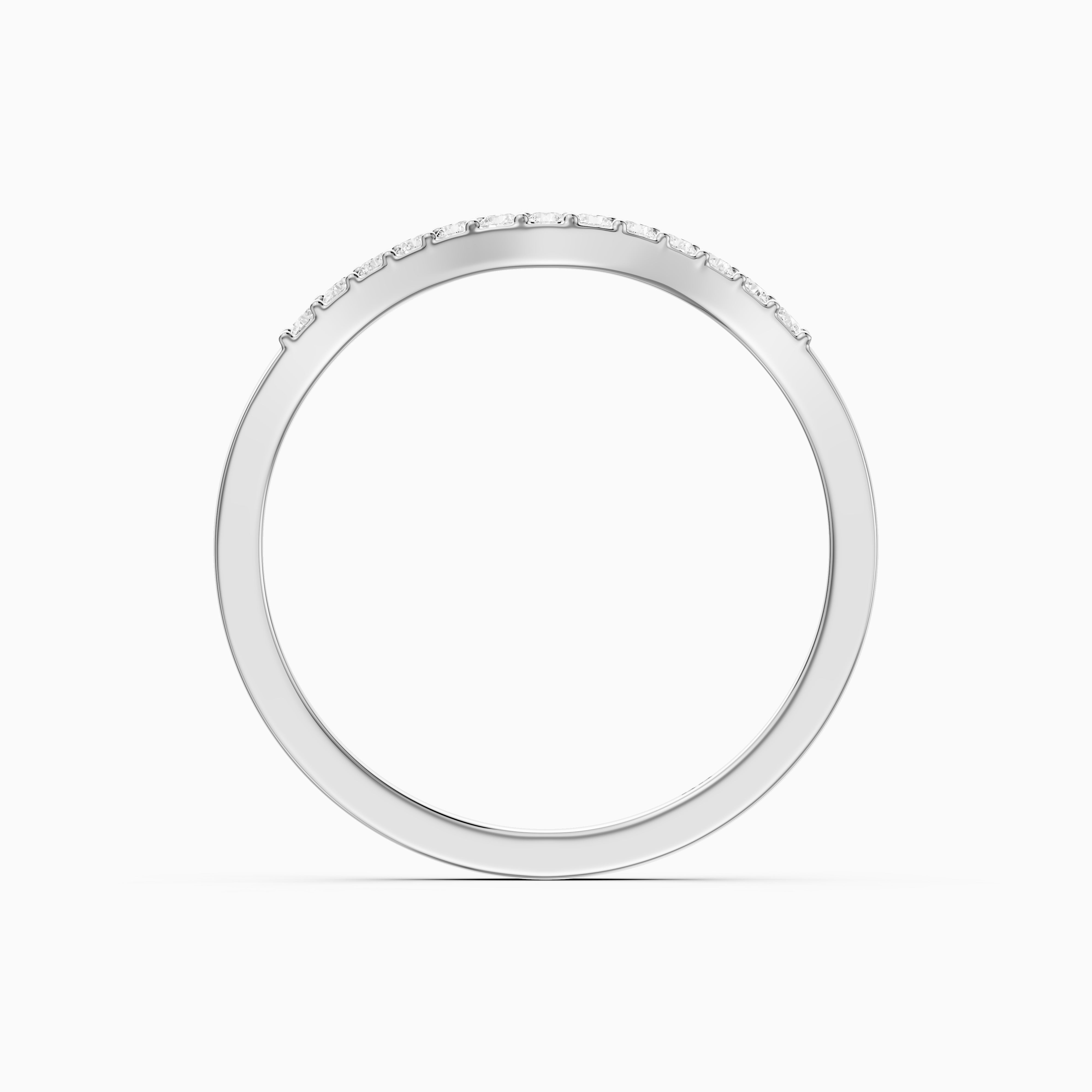 Amara Curved Round Lab Grown Diamond Stackable Band