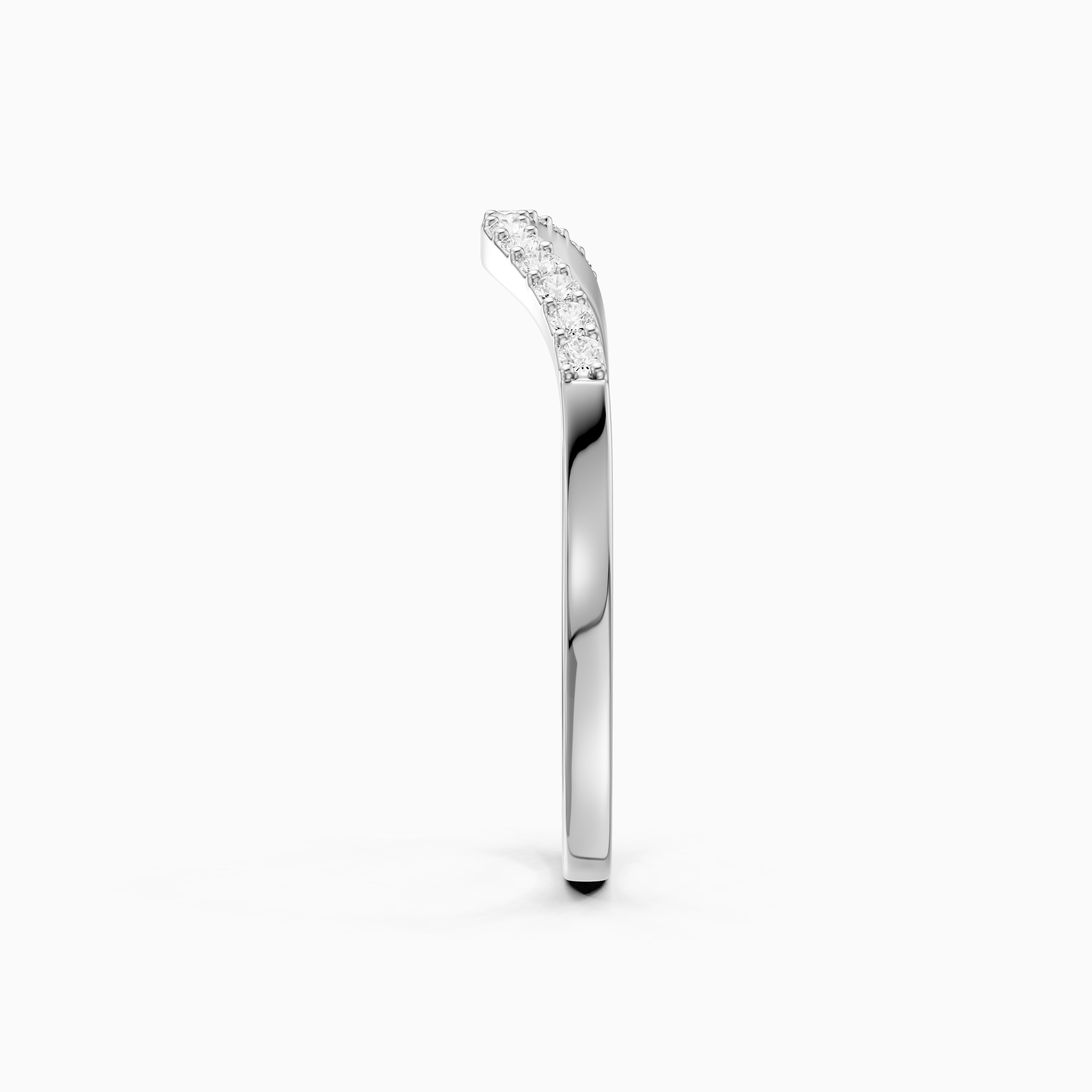 Amara Curved Round Lab Grown Diamond Stackable Band