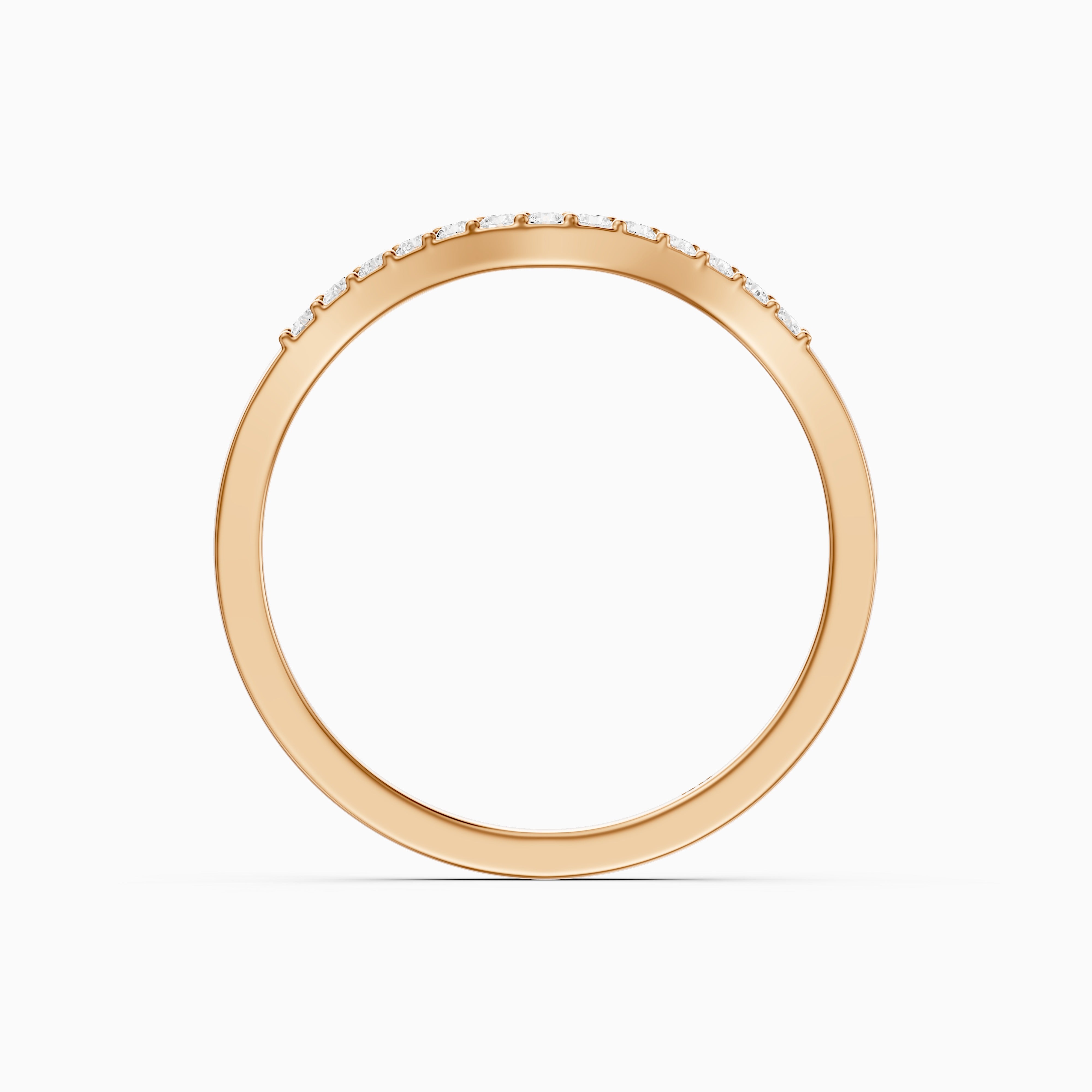 Amara Curved Round Lab Grown Diamond Stackable Band