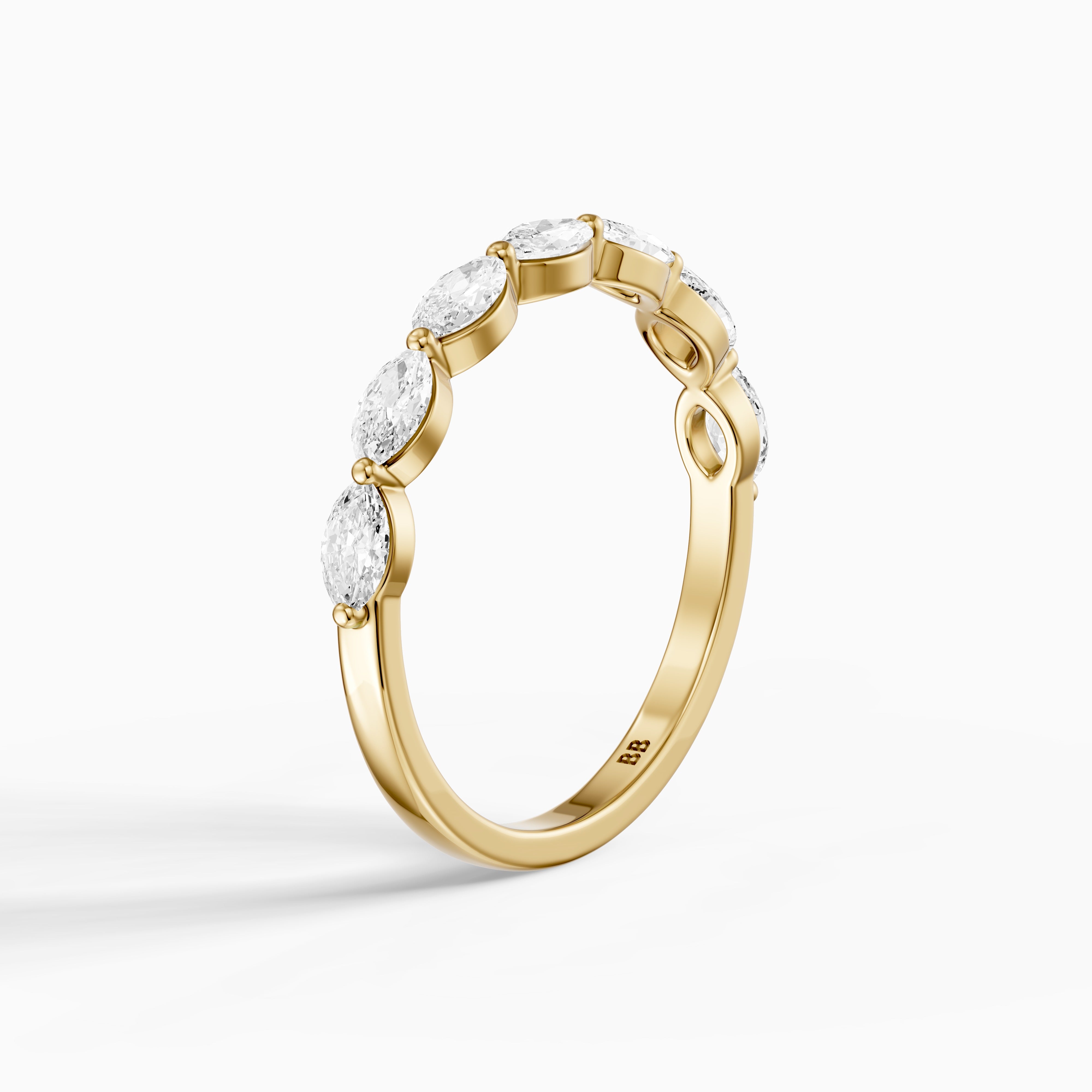 Calista Marquise Shape Lab Grown Diamond Anniversary Band