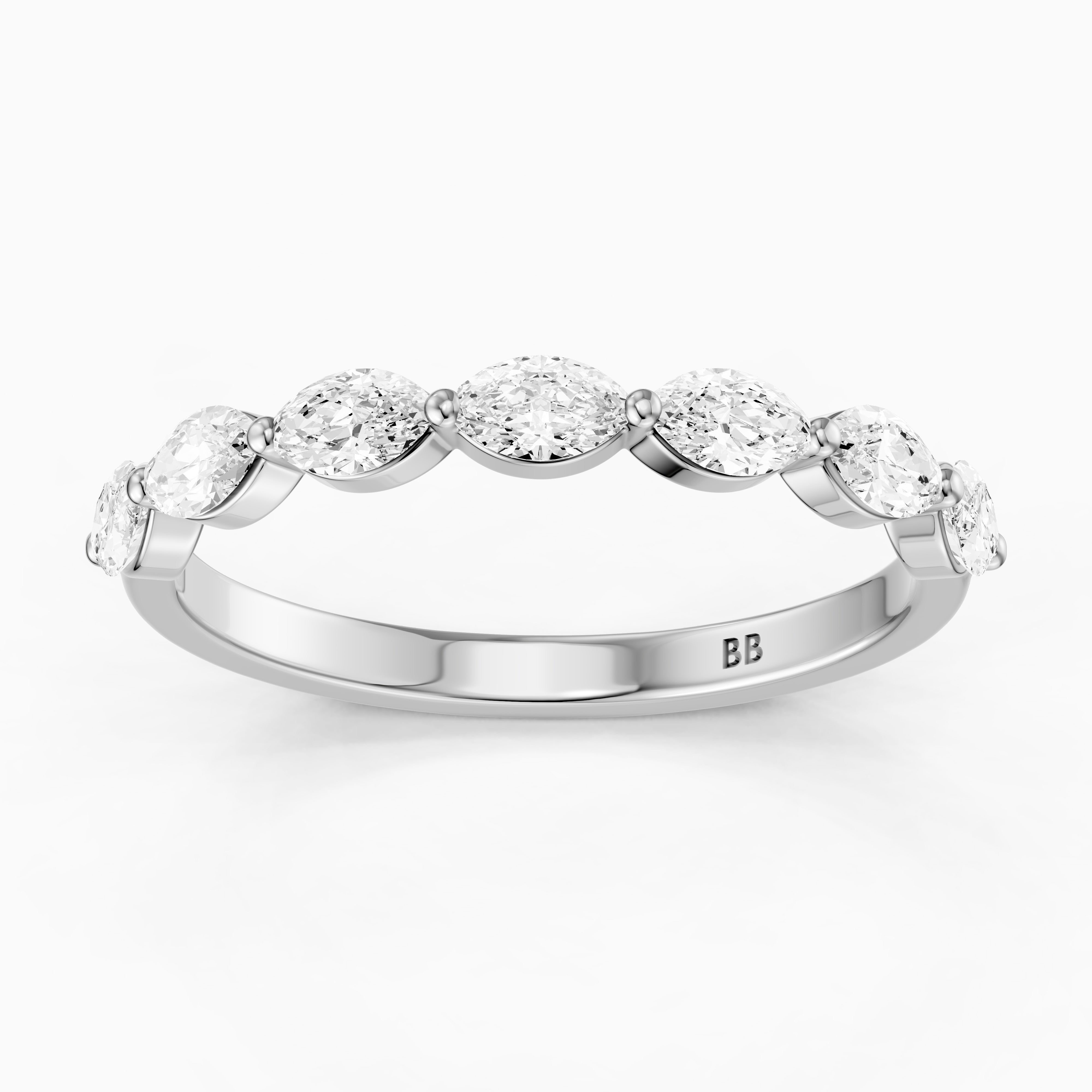 Calista Marquise Shape Lab Grown Diamond Anniversary Band