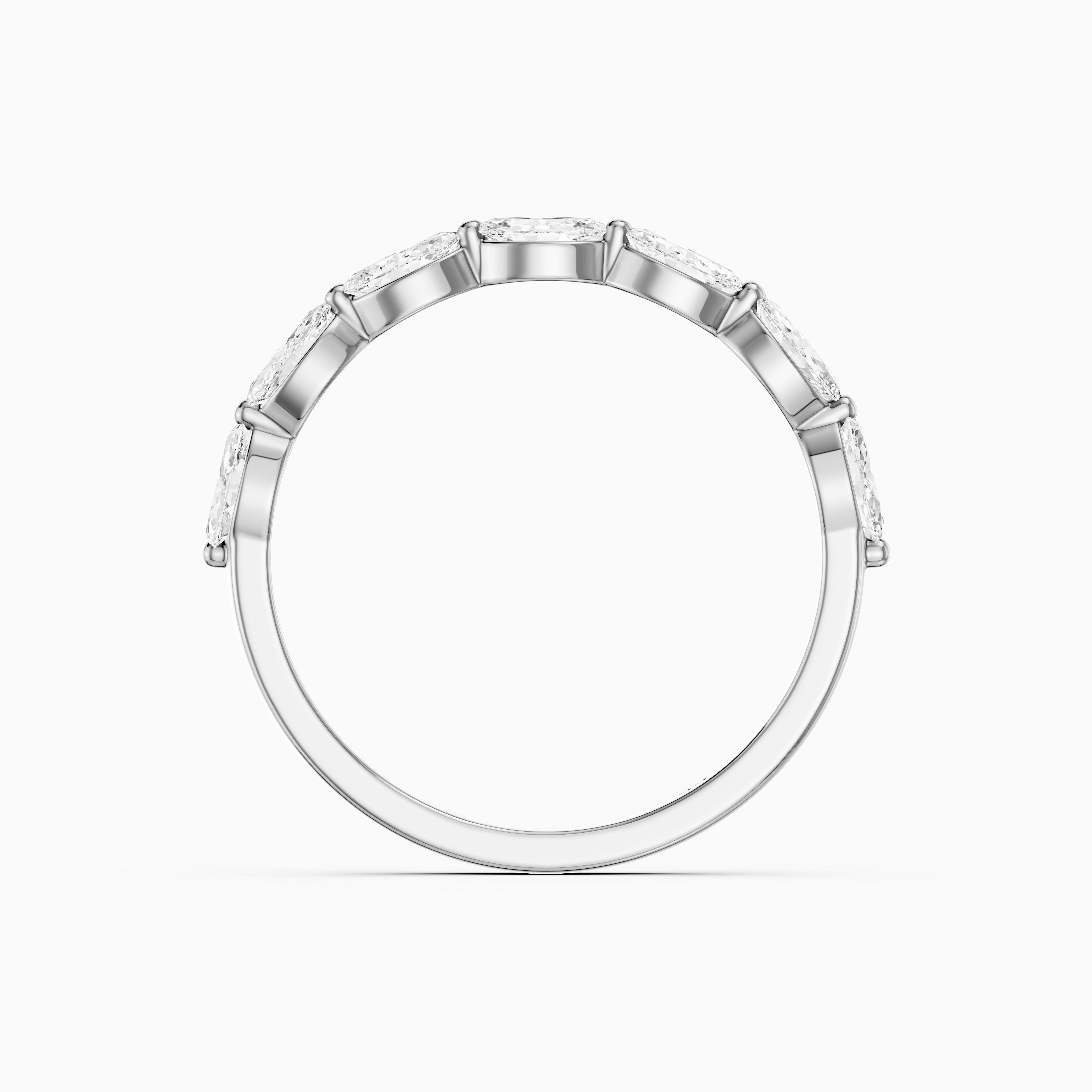 Calista Marquise Shape Lab Grown Diamond Anniversary Band
