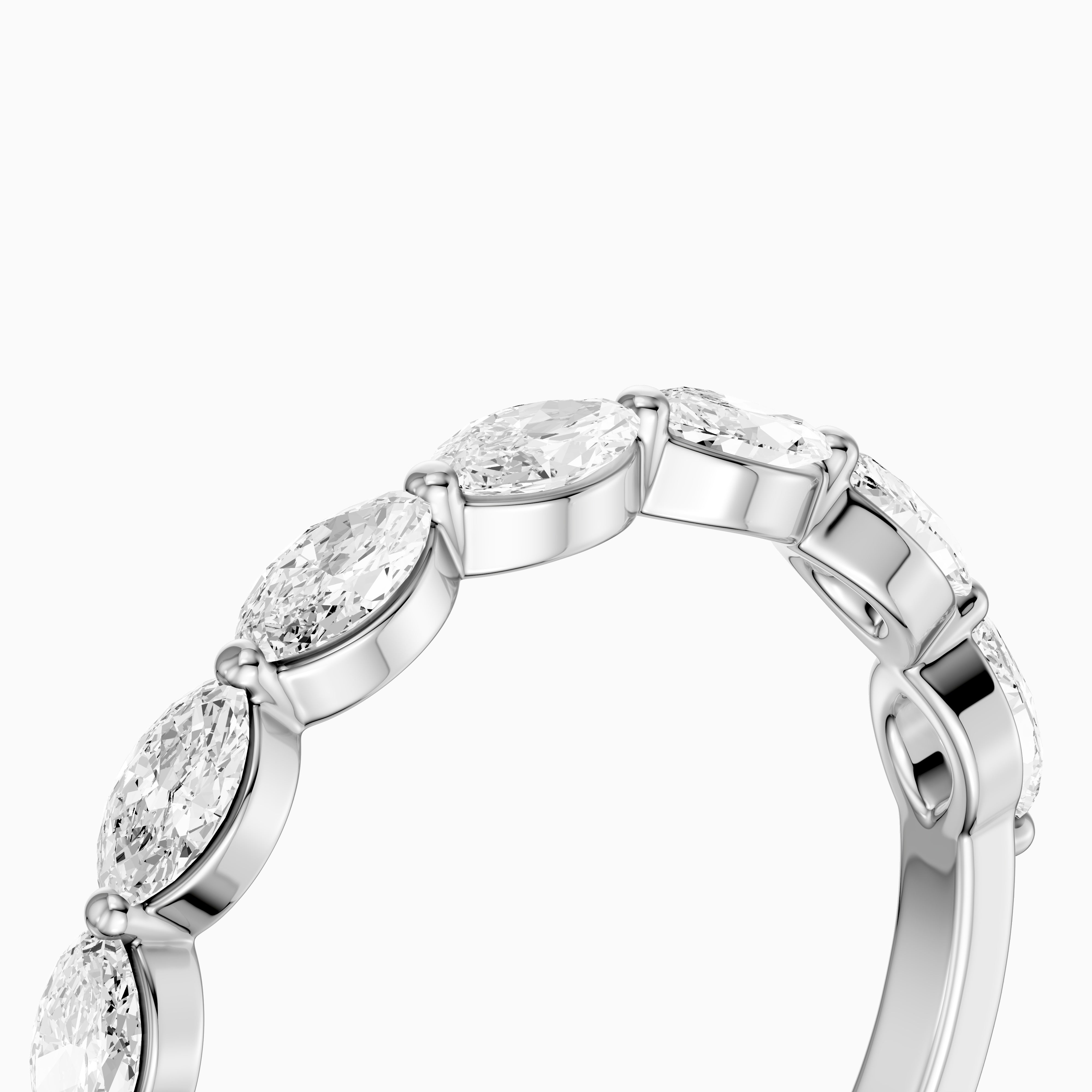 Calista Marquise Shape Lab Grown Diamond Anniversary Band