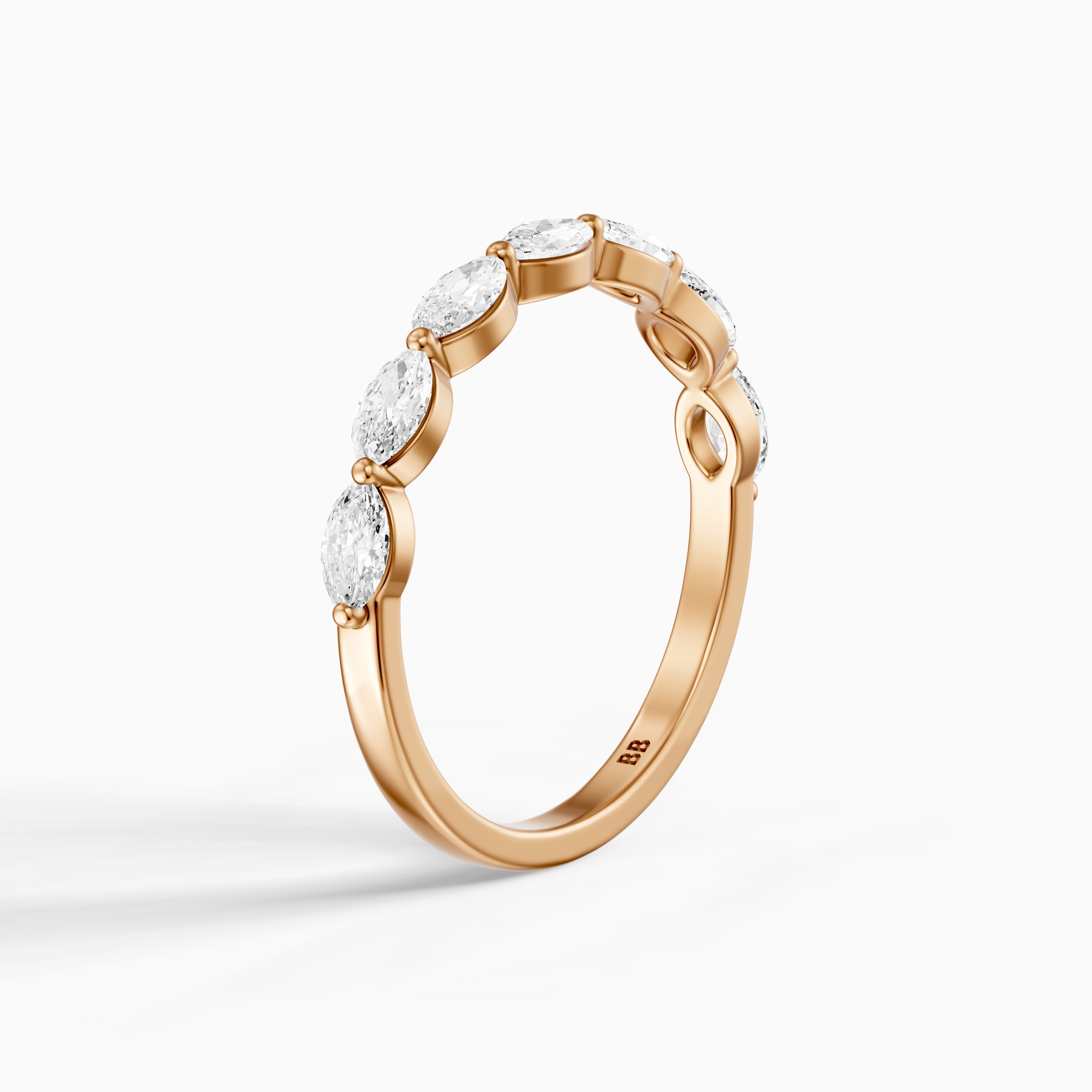 Calista Marquise Shape Lab Grown Diamond Anniversary Band