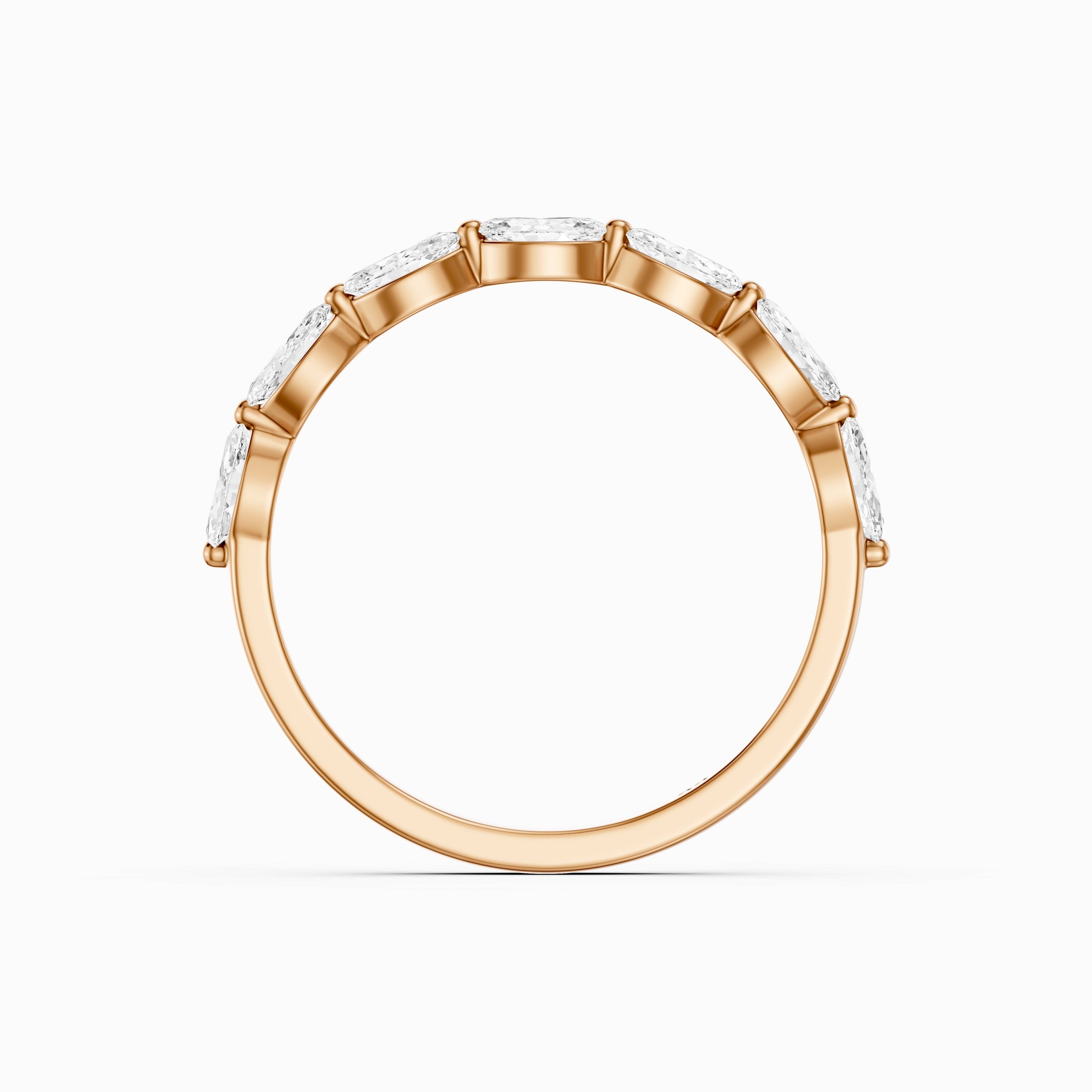 Calista Marquise Shape Lab Grown Diamond Anniversary Band