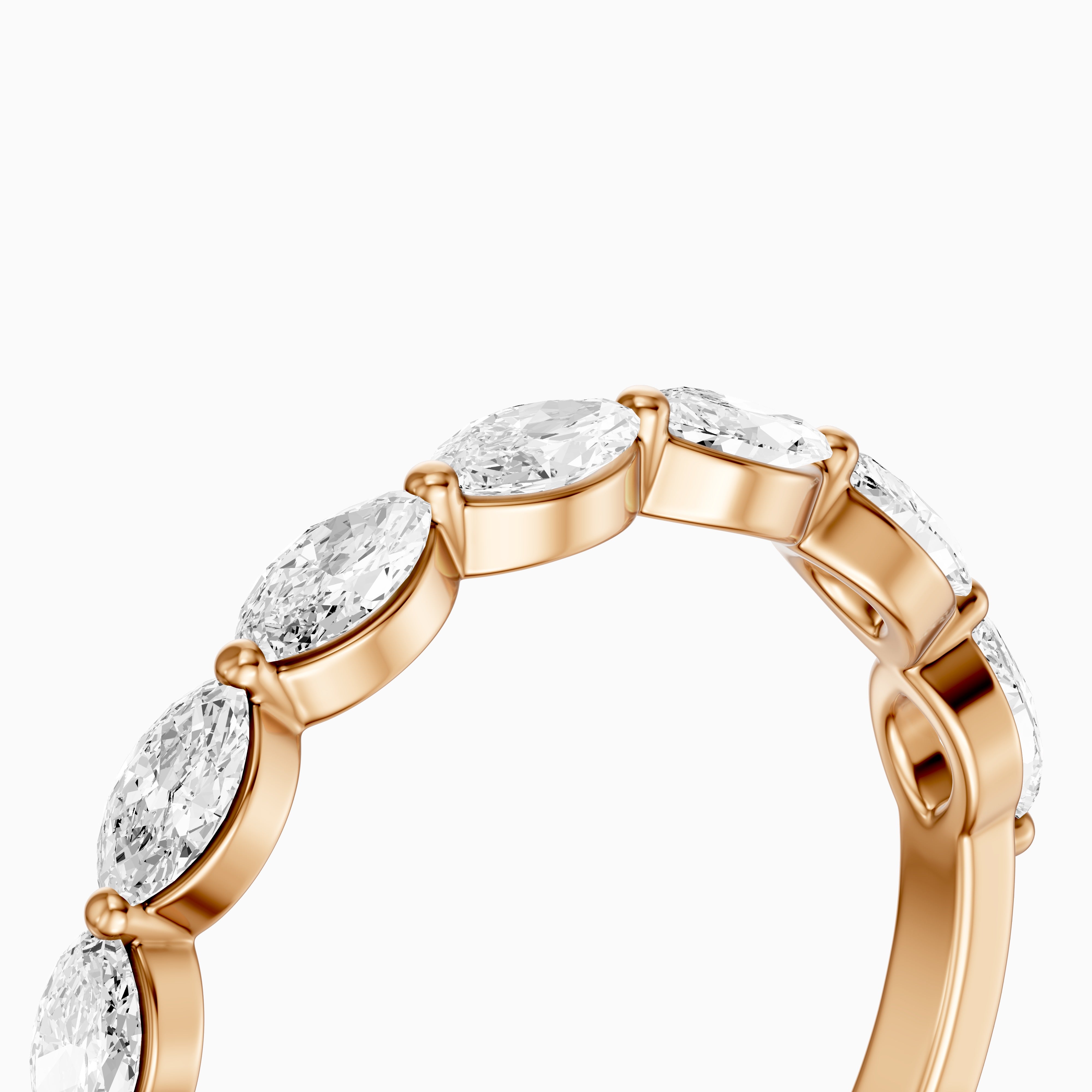 Calista Marquise Shape Lab Grown Diamond Anniversary Band