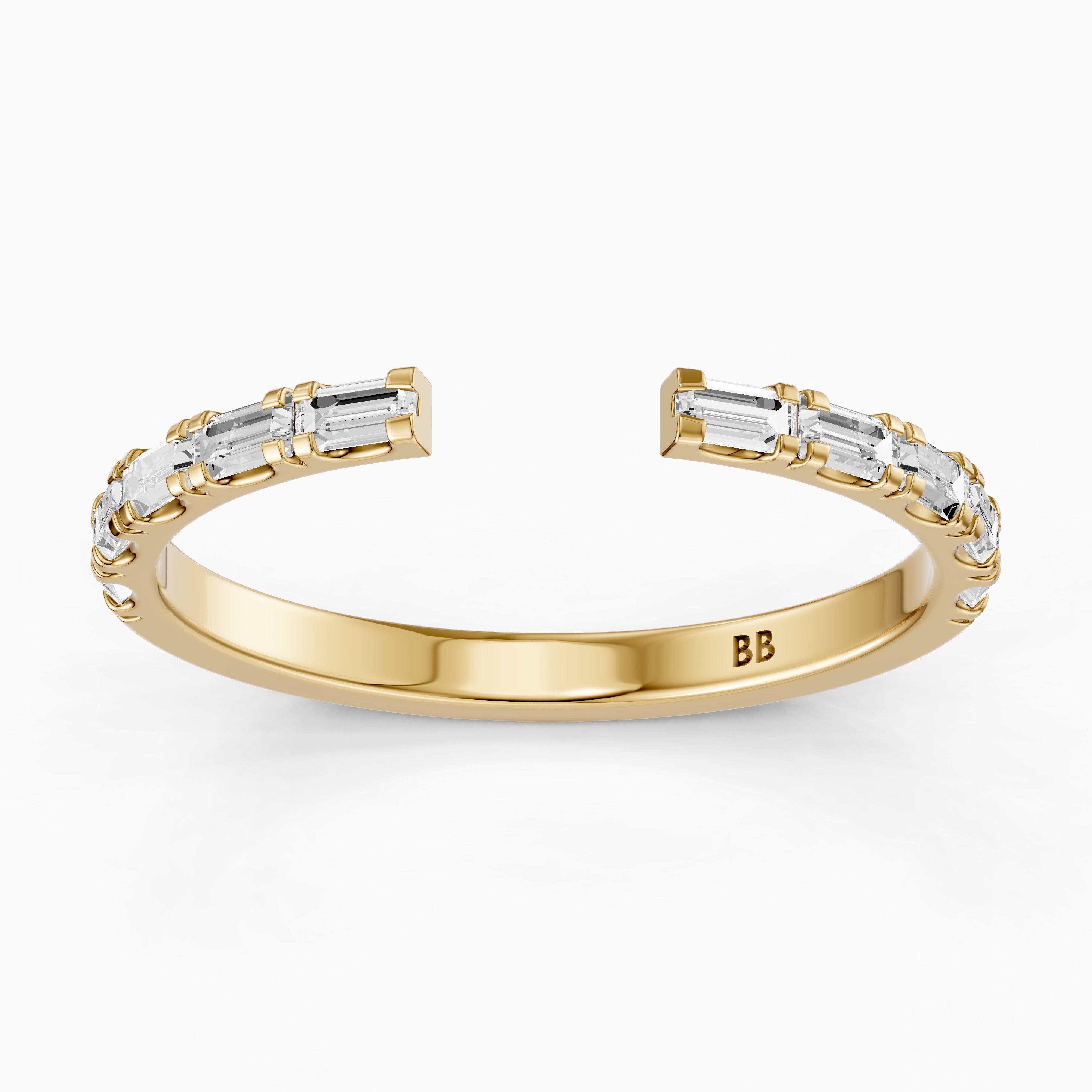Delilah Baguette Lab Grown Diamond Modern Wedding Band