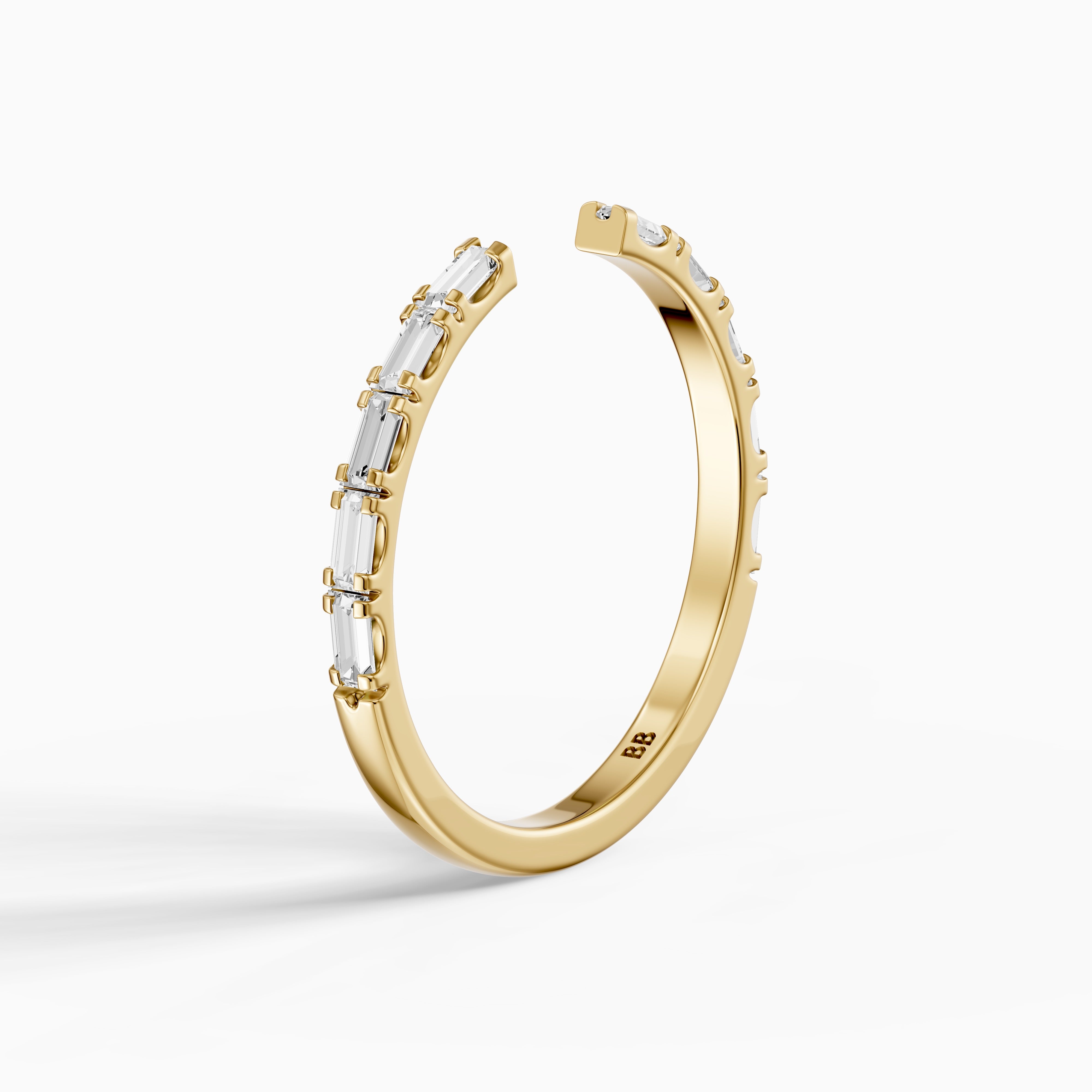 Delilah Baguette Lab Grown Diamond Modern Wedding Band