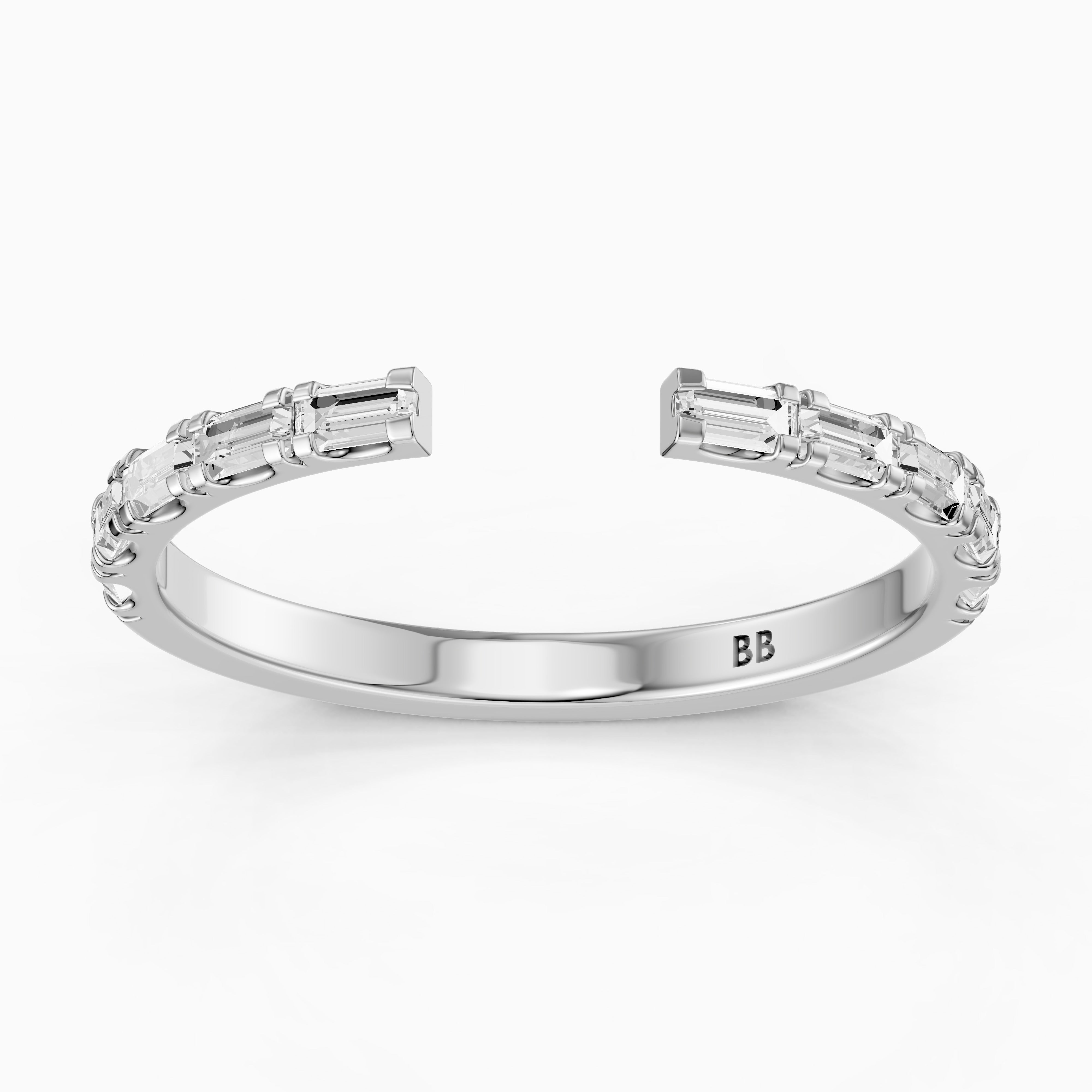 Delilah Baguette Lab Grown Diamond Modern Wedding Band