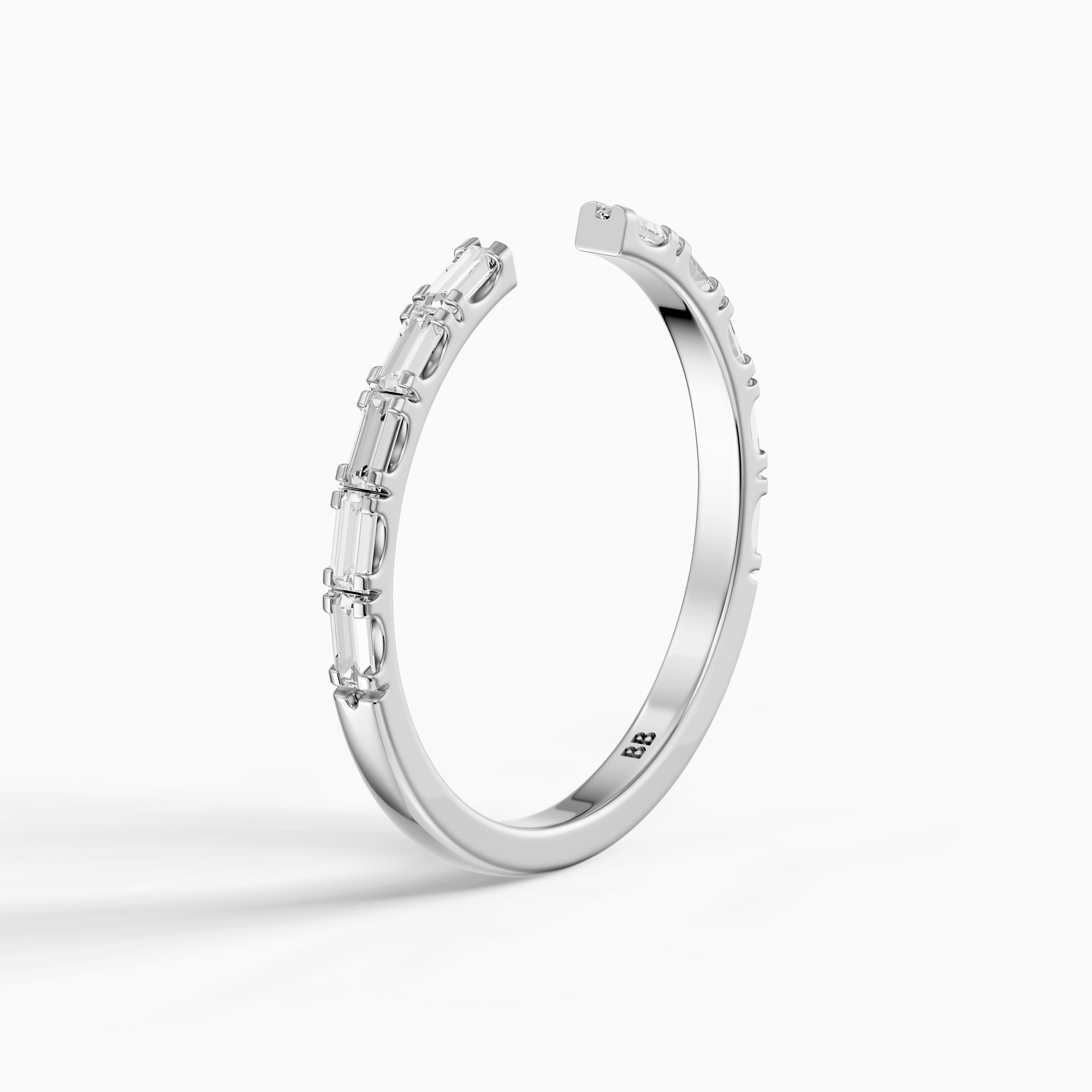 Delilah Baguette Lab Grown Diamond Modern Wedding Band