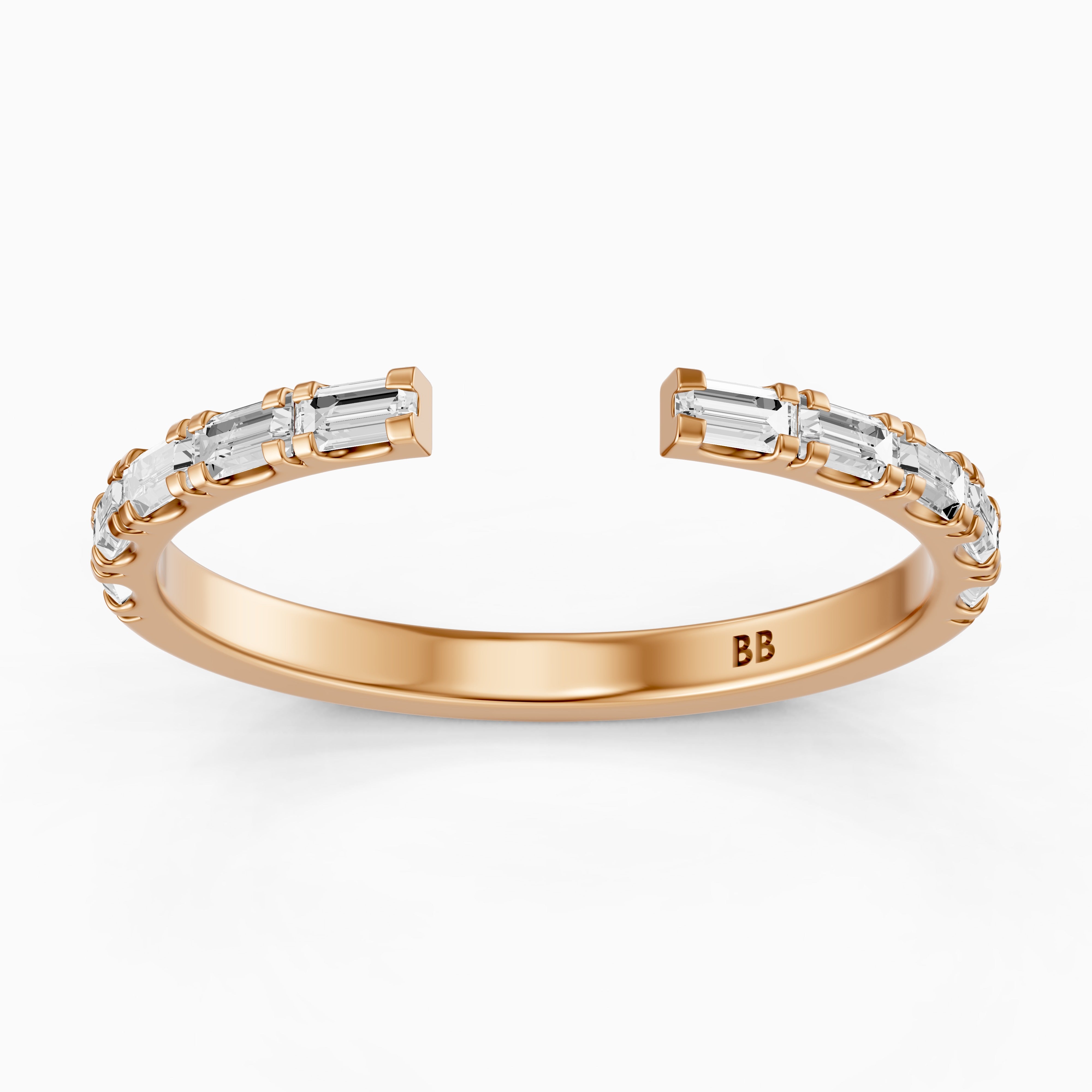 Delilah Baguette Lab Grown Diamond Modern Wedding Band