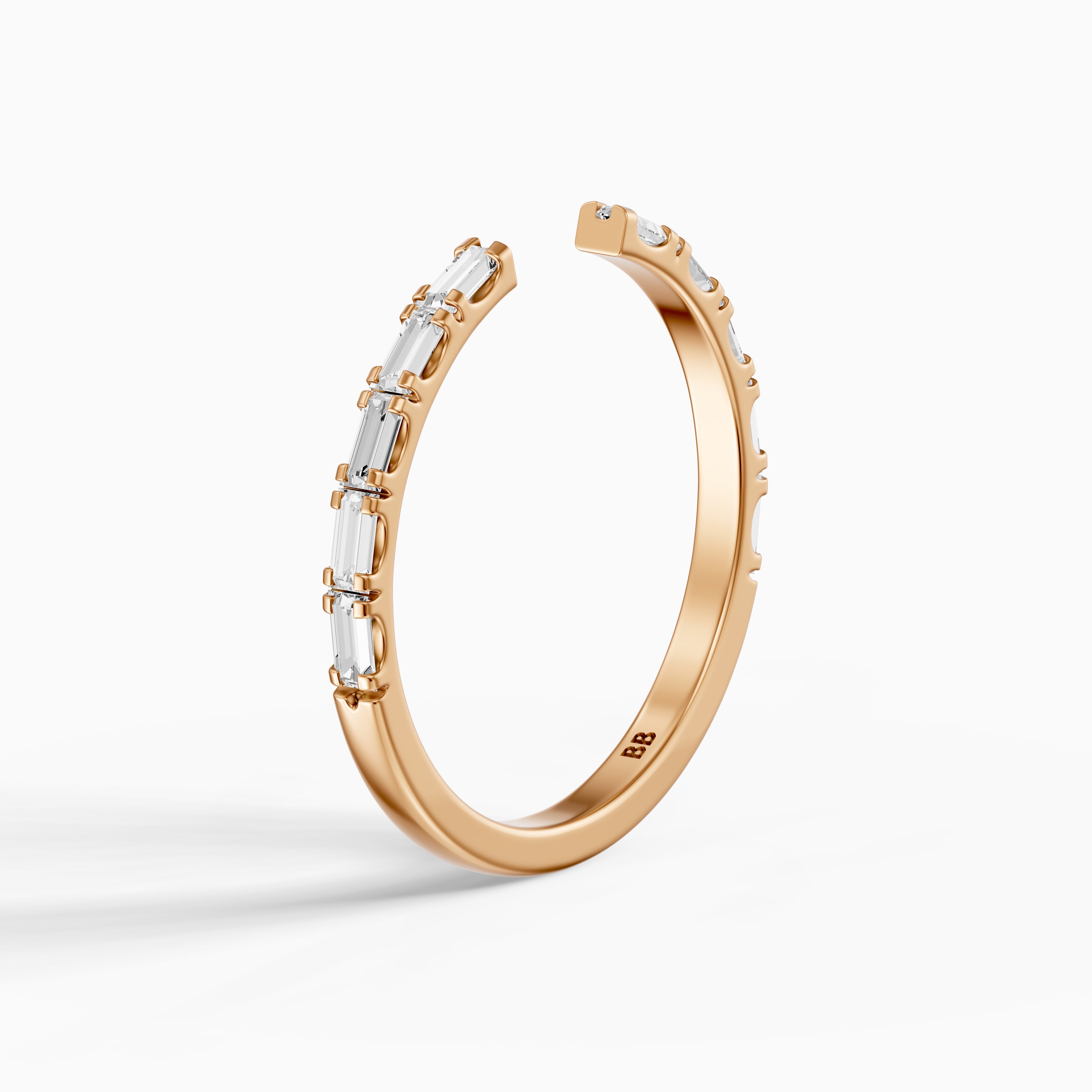 Delilah Baguette Lab Grown Diamond Modern Wedding Band