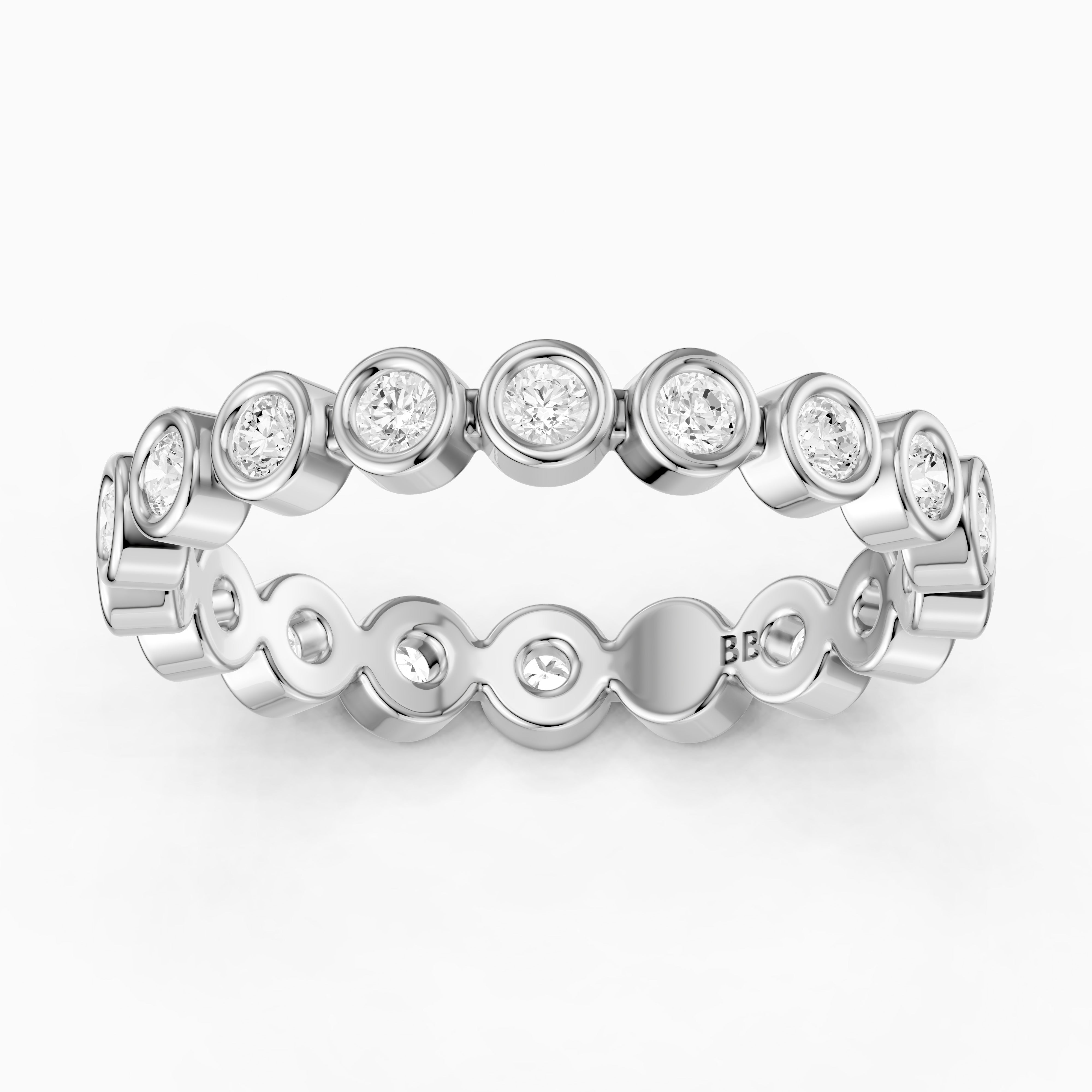 Faye Round Bezel Lab Grown Diamond Eternity Band