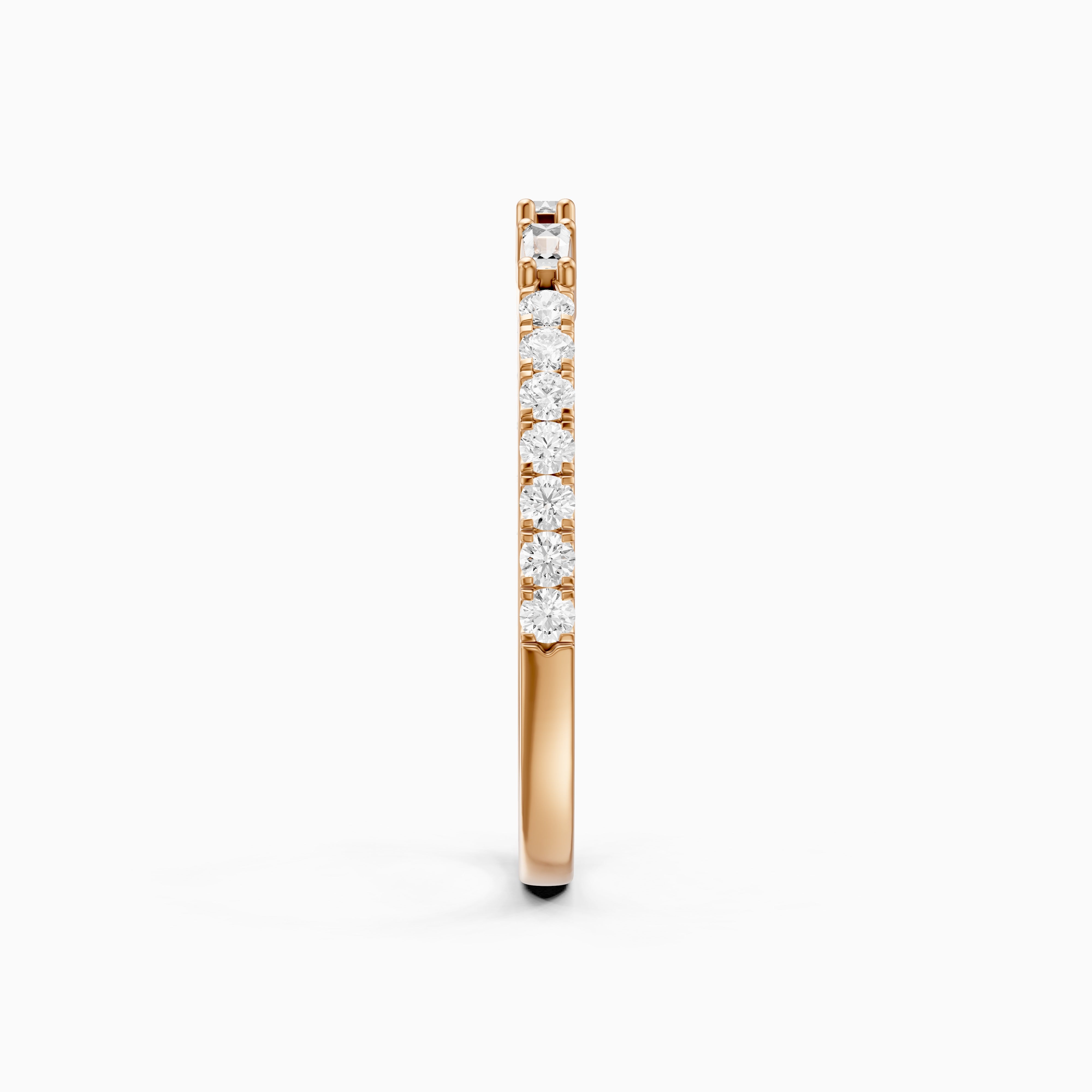 Kaia Round and Tapered Baguette Lab Grown Diamond Open Wedding Band