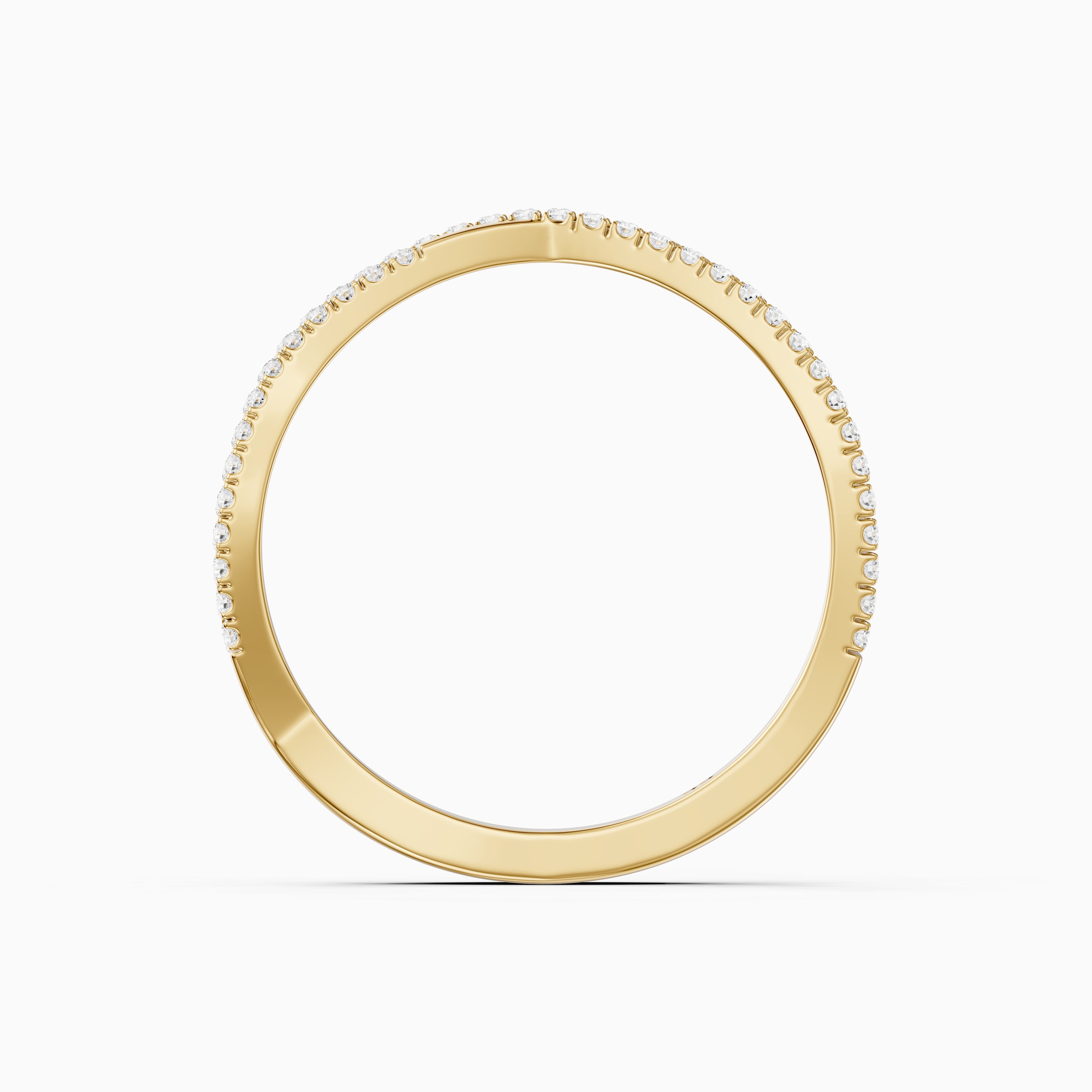 Lyra Crossover Pavé Lab Grown Diamond Wedding Band