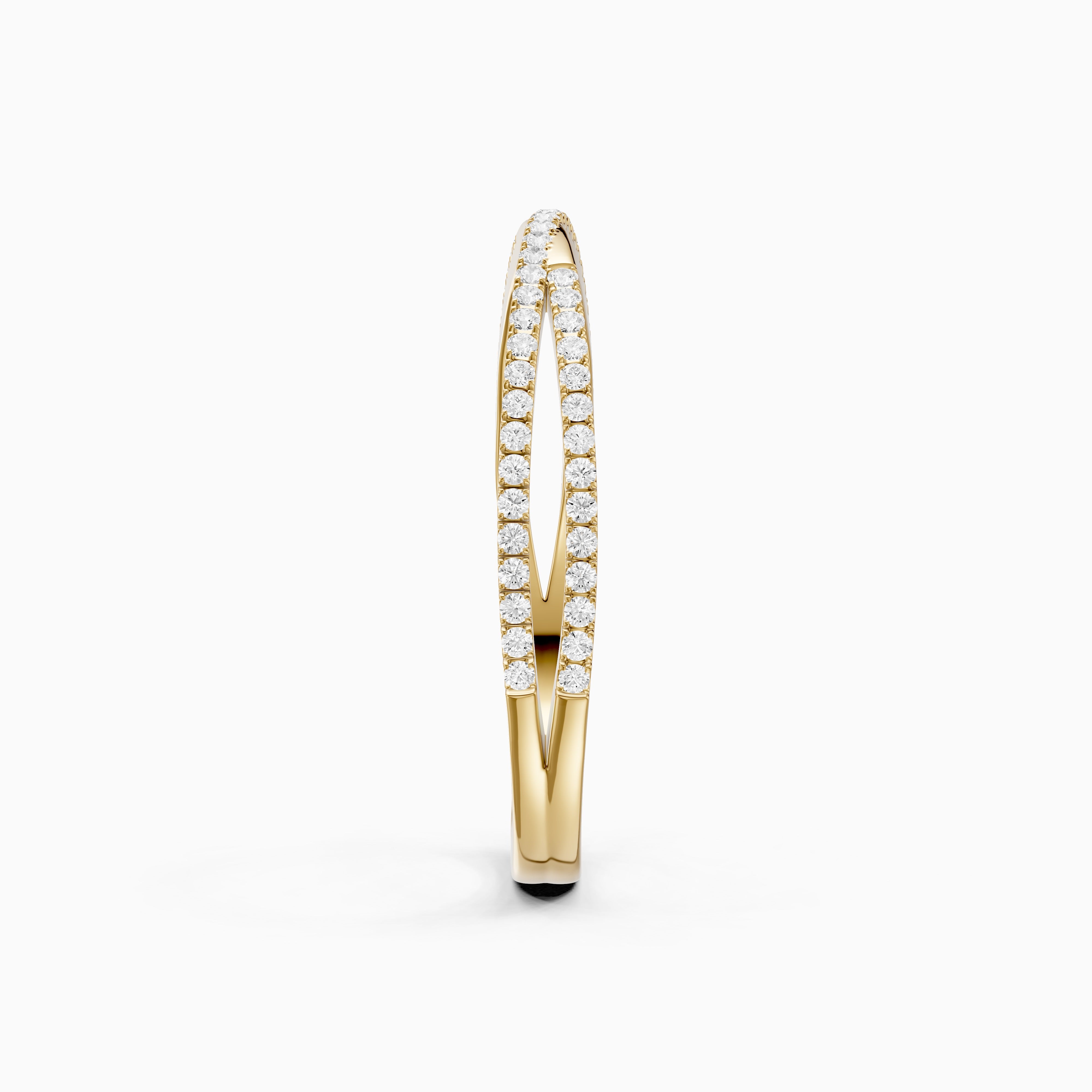 Lyra Crossover Pavé Lab Grown Diamond Wedding Band