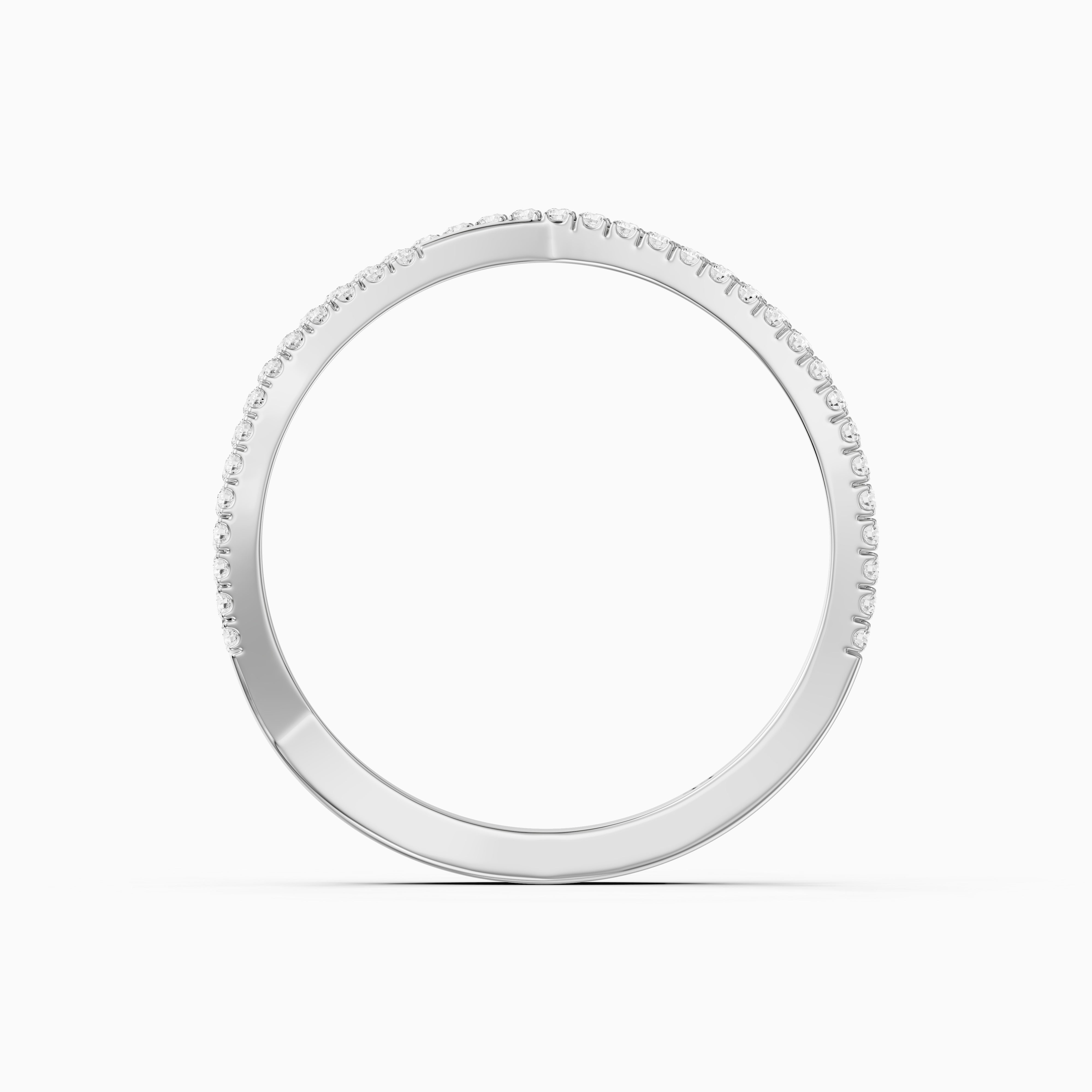 Lyra Crossover Pavé Lab Grown Diamond Wedding Band