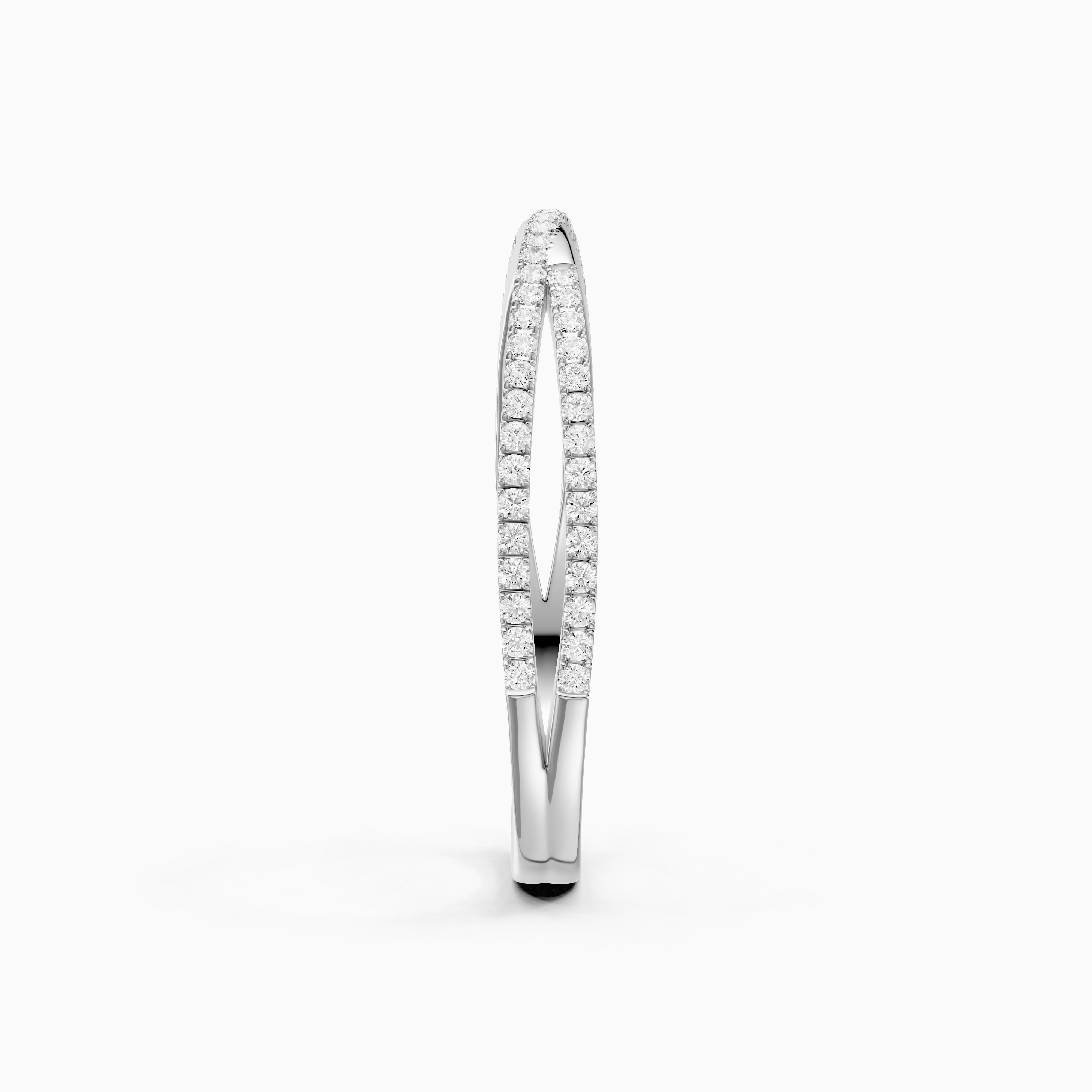 Lyra Crossover Pavé Lab Grown Diamond Wedding Band