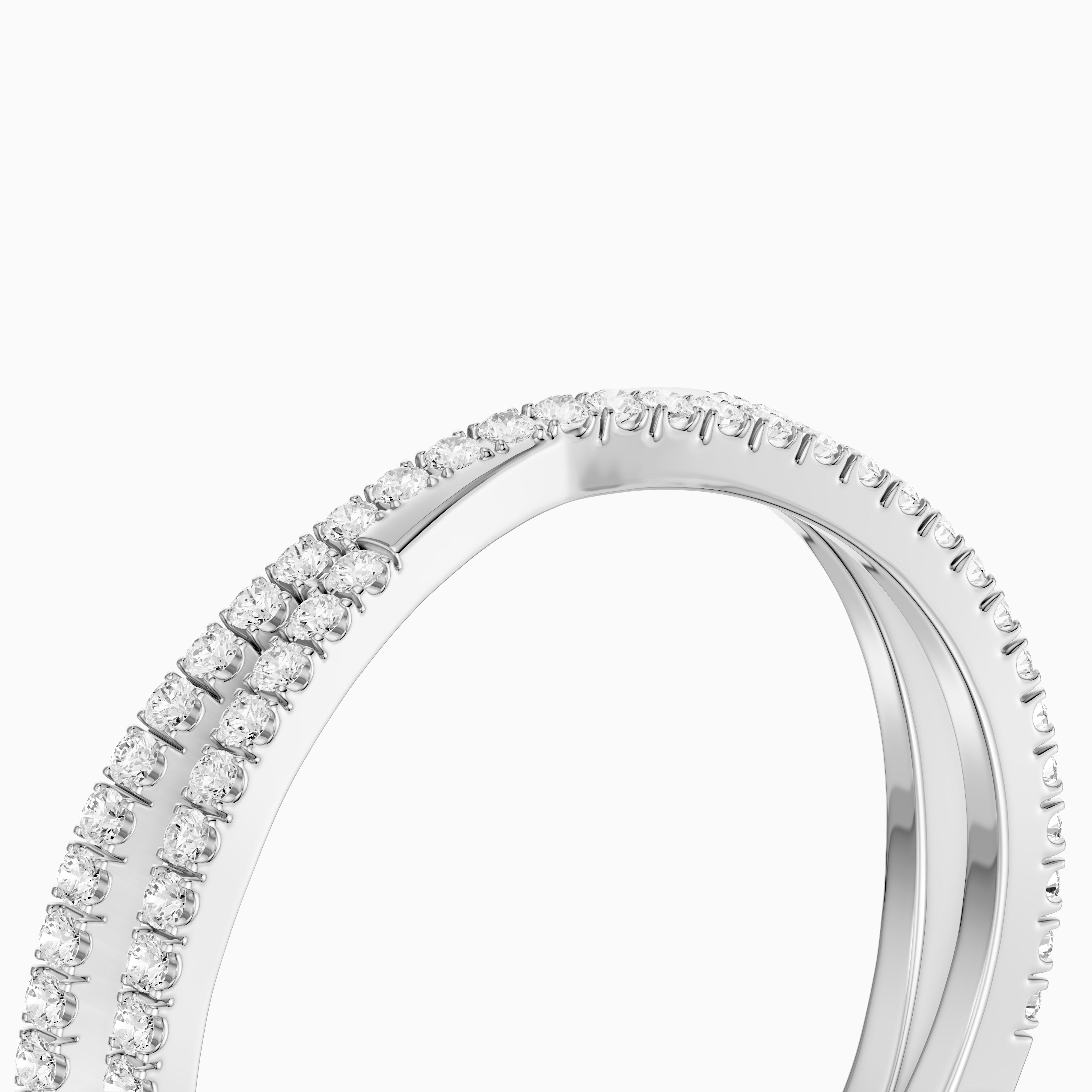 Lyra Crossover Pavé Lab Grown Diamond Wedding Band