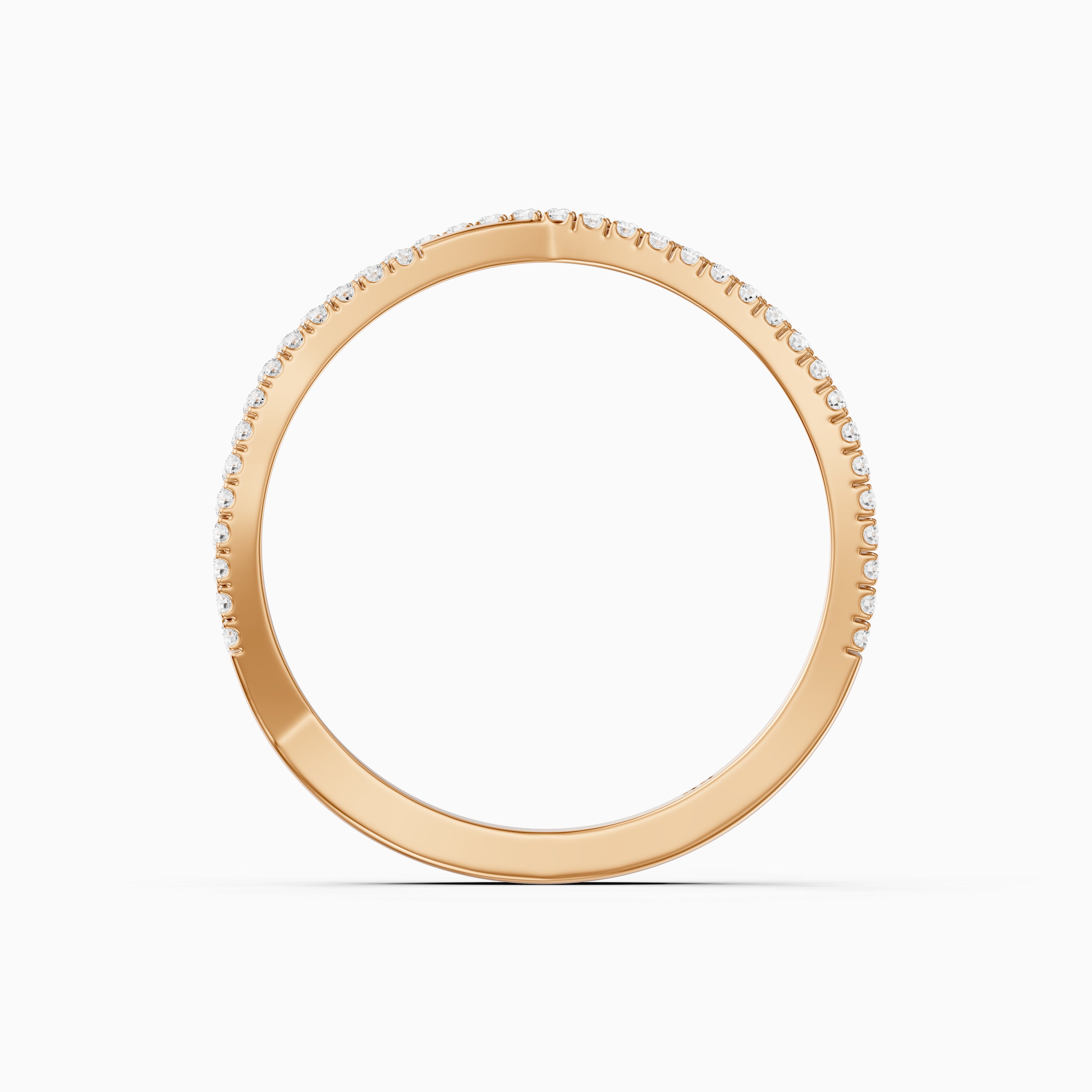 Lyra Crossover Pavé Lab Grown Diamond Wedding Band