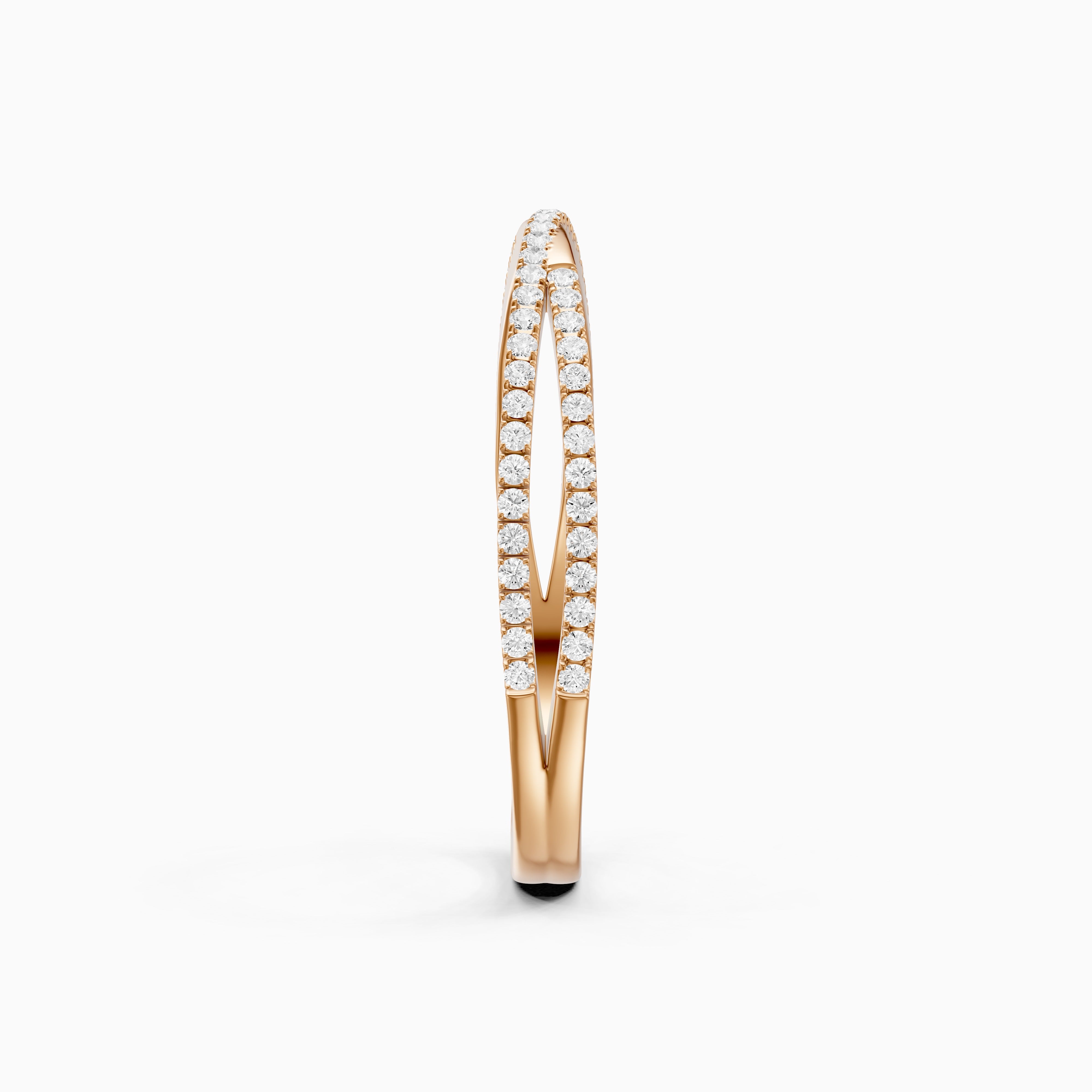Lyra Crossover Pavé Lab Grown Diamond Wedding Band