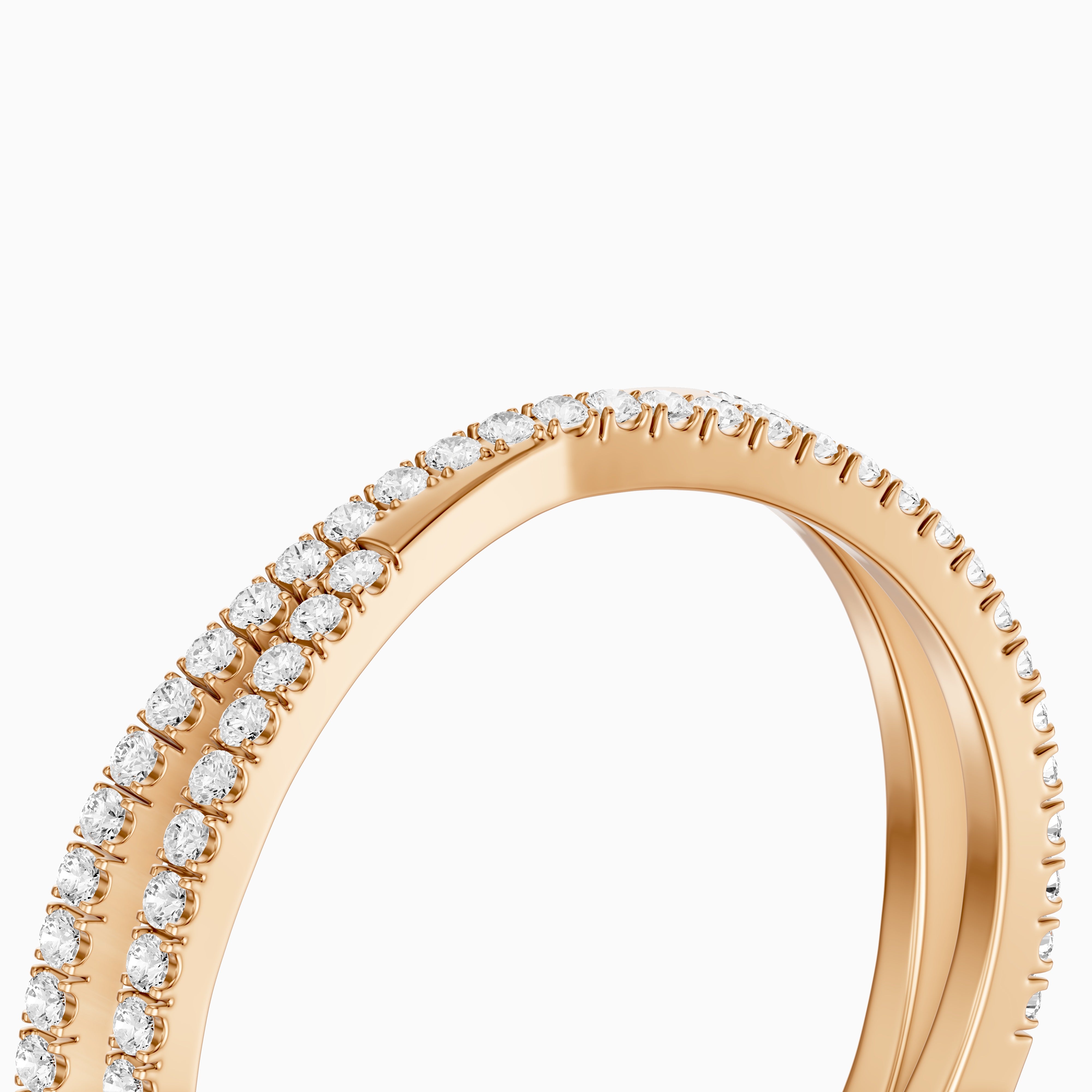 Lyra Crossover Pavé Lab Grown Diamond Wedding Band