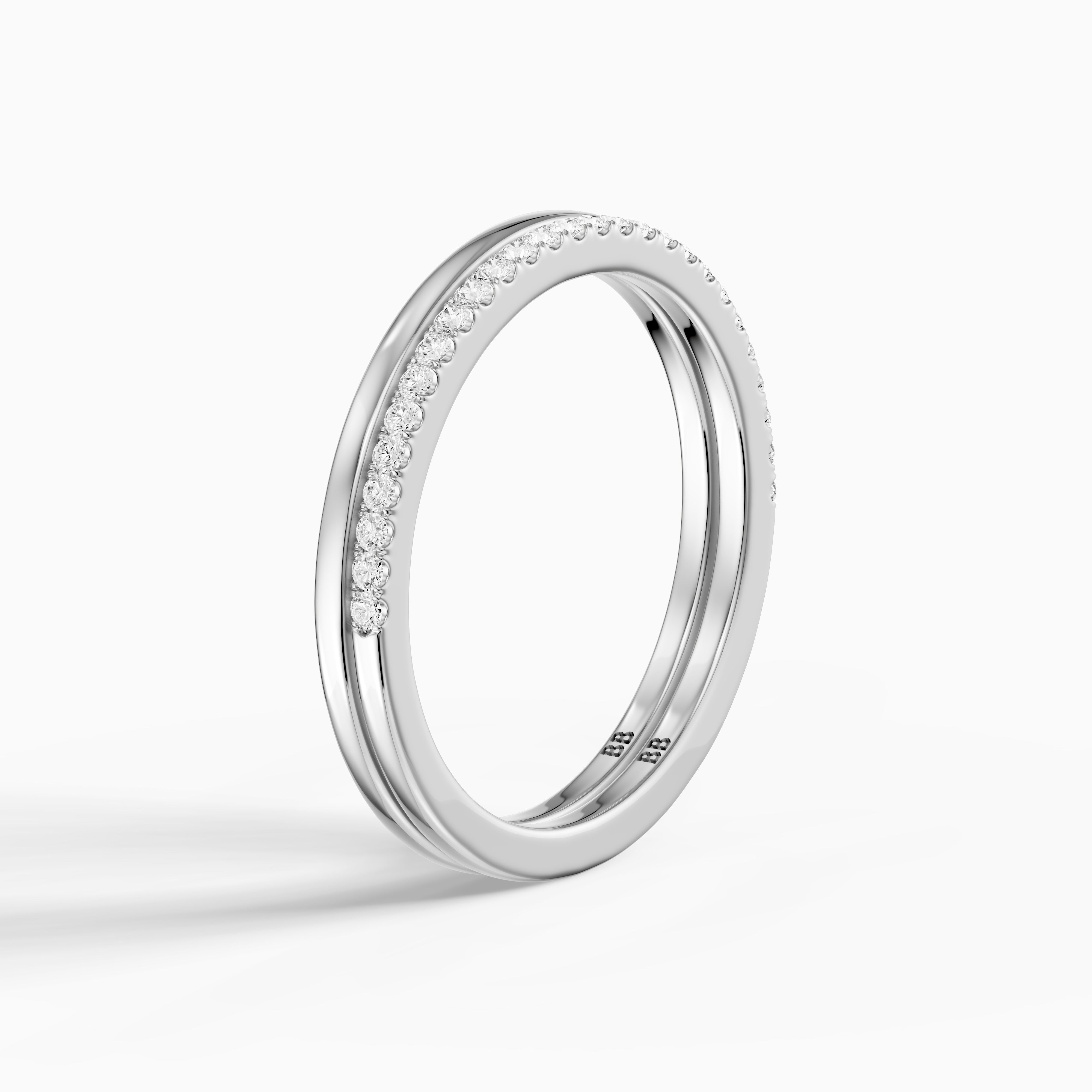 Noelle Half Eternity Slim Pavé Lab Grown Diamond Band