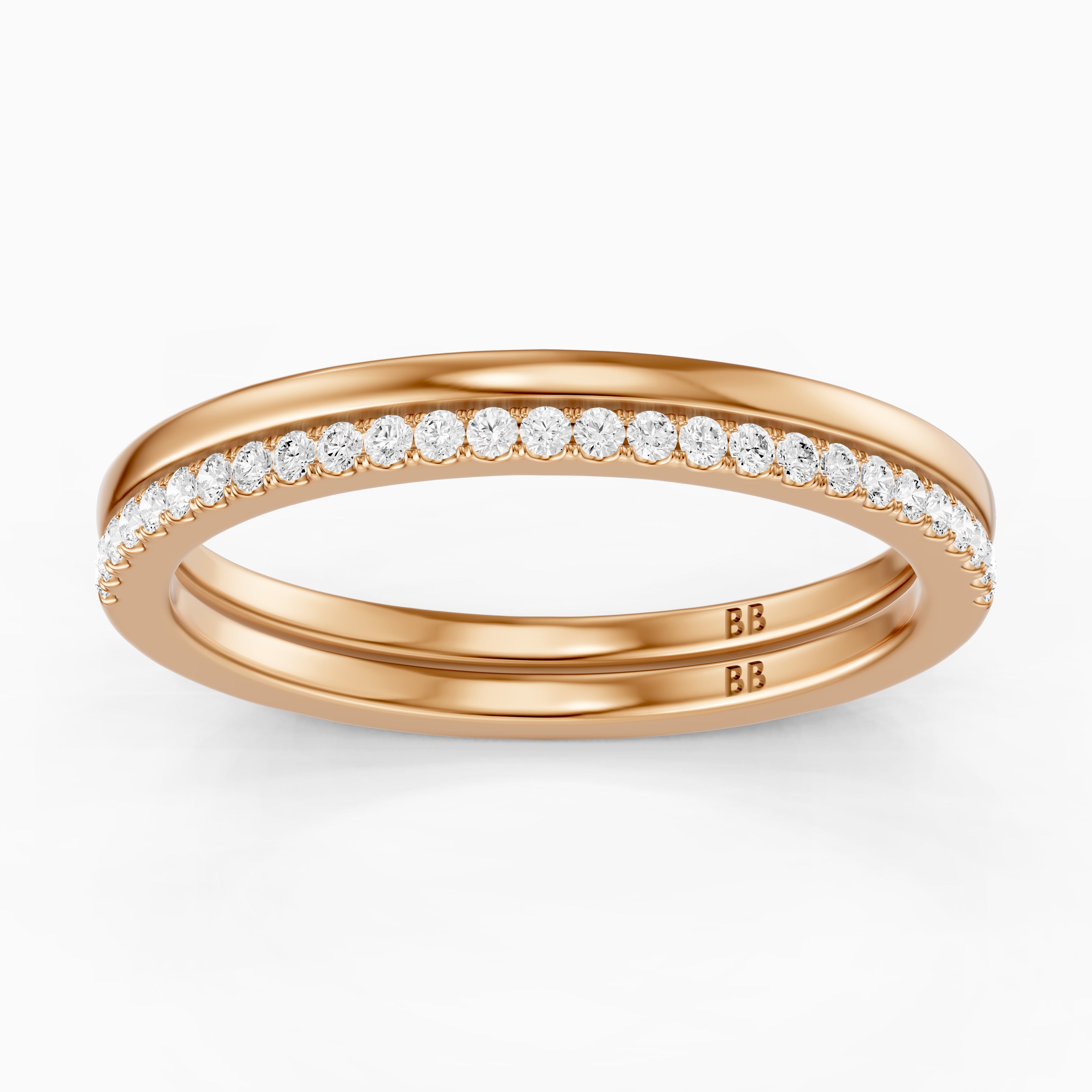 Noelle Half Eternity Slim Pavé Lab Grown Diamond Band