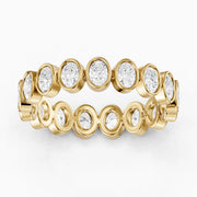 Rhea Bezel Set Oval Lab Grown Diamond Eternity Band