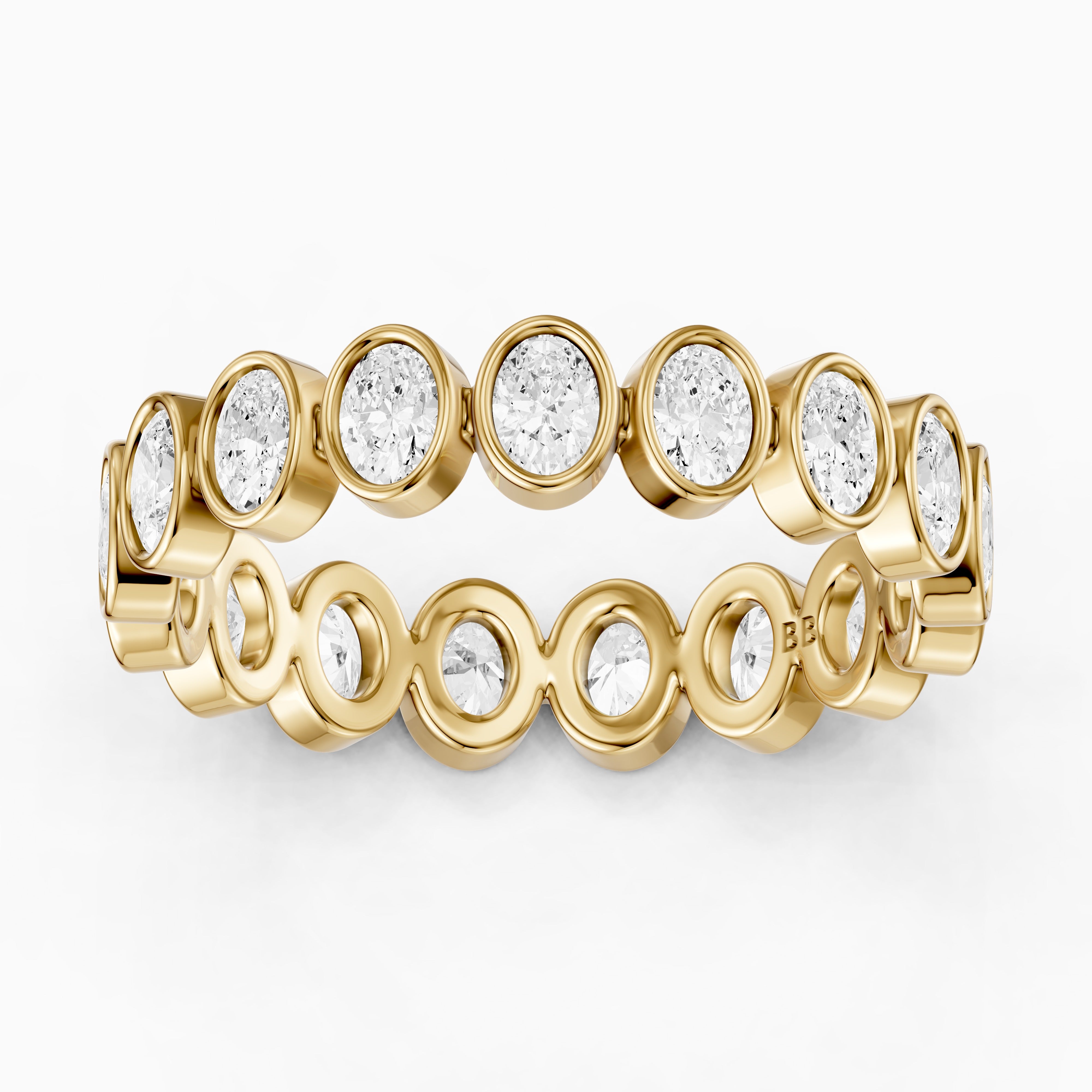 Rhea Bezel Set Oval Lab Grown Diamond Eternity Band