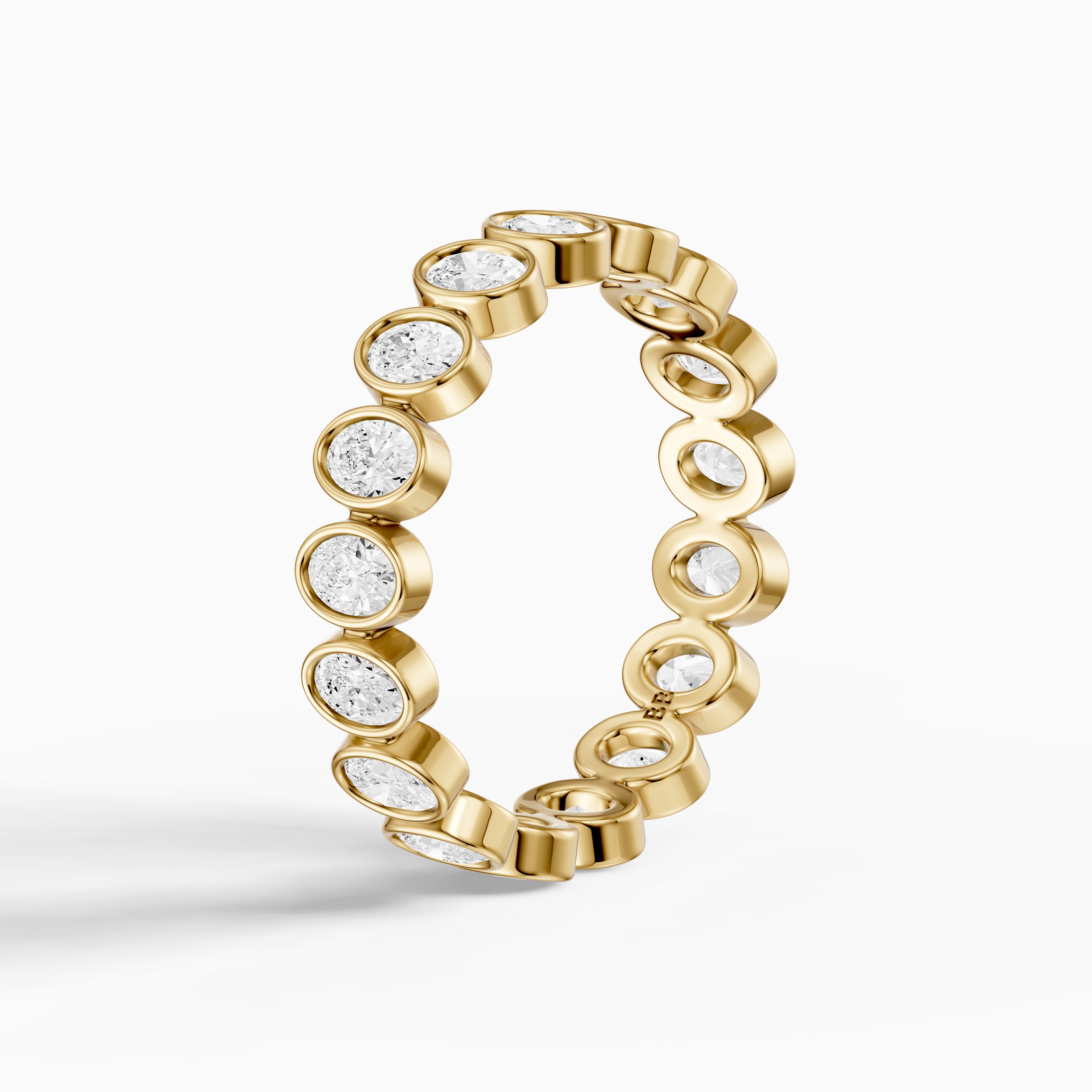 Rhea Bezel Set Oval Lab Grown Diamond Eternity Band