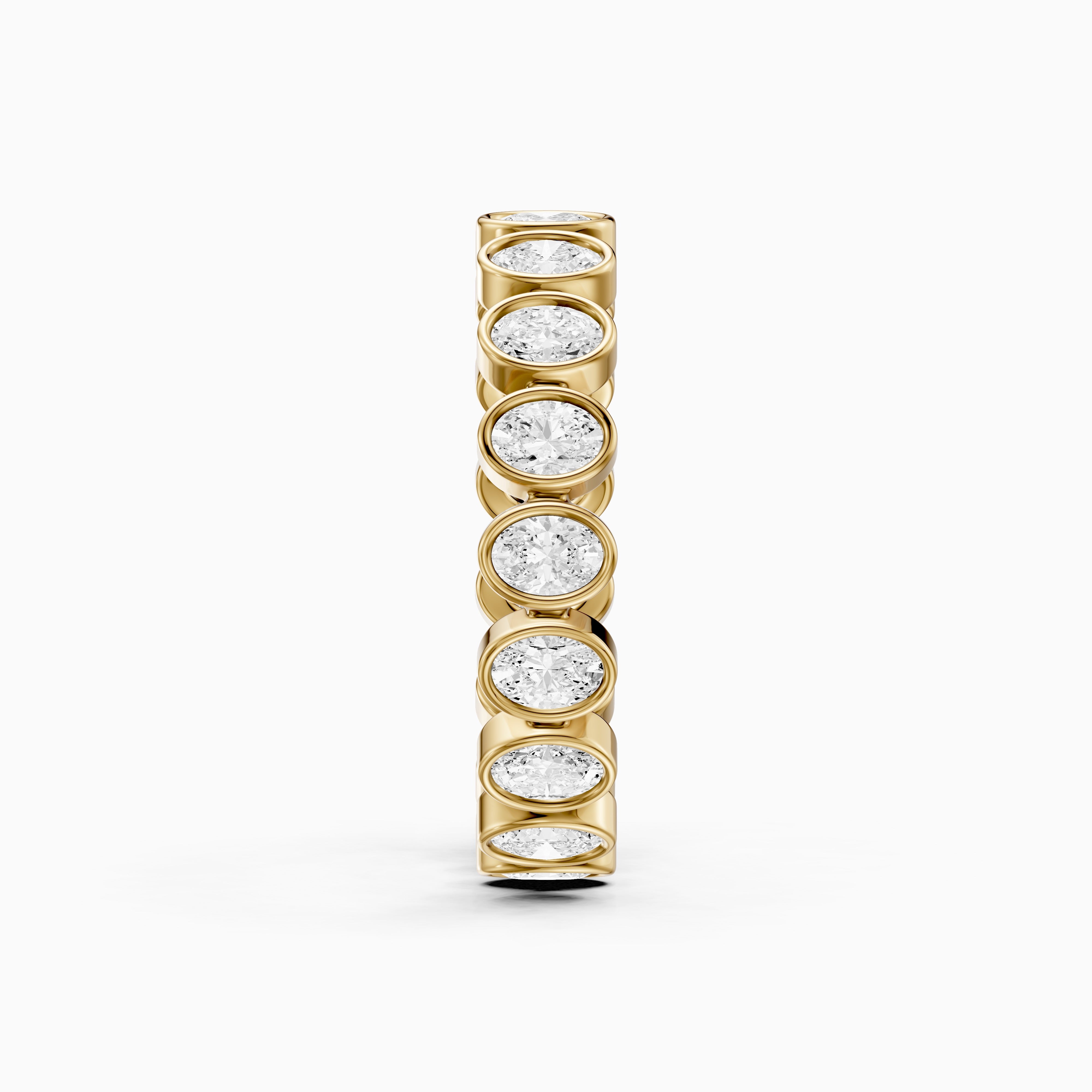 Rhea Bezel Set Oval Lab Grown Diamond Eternity Band