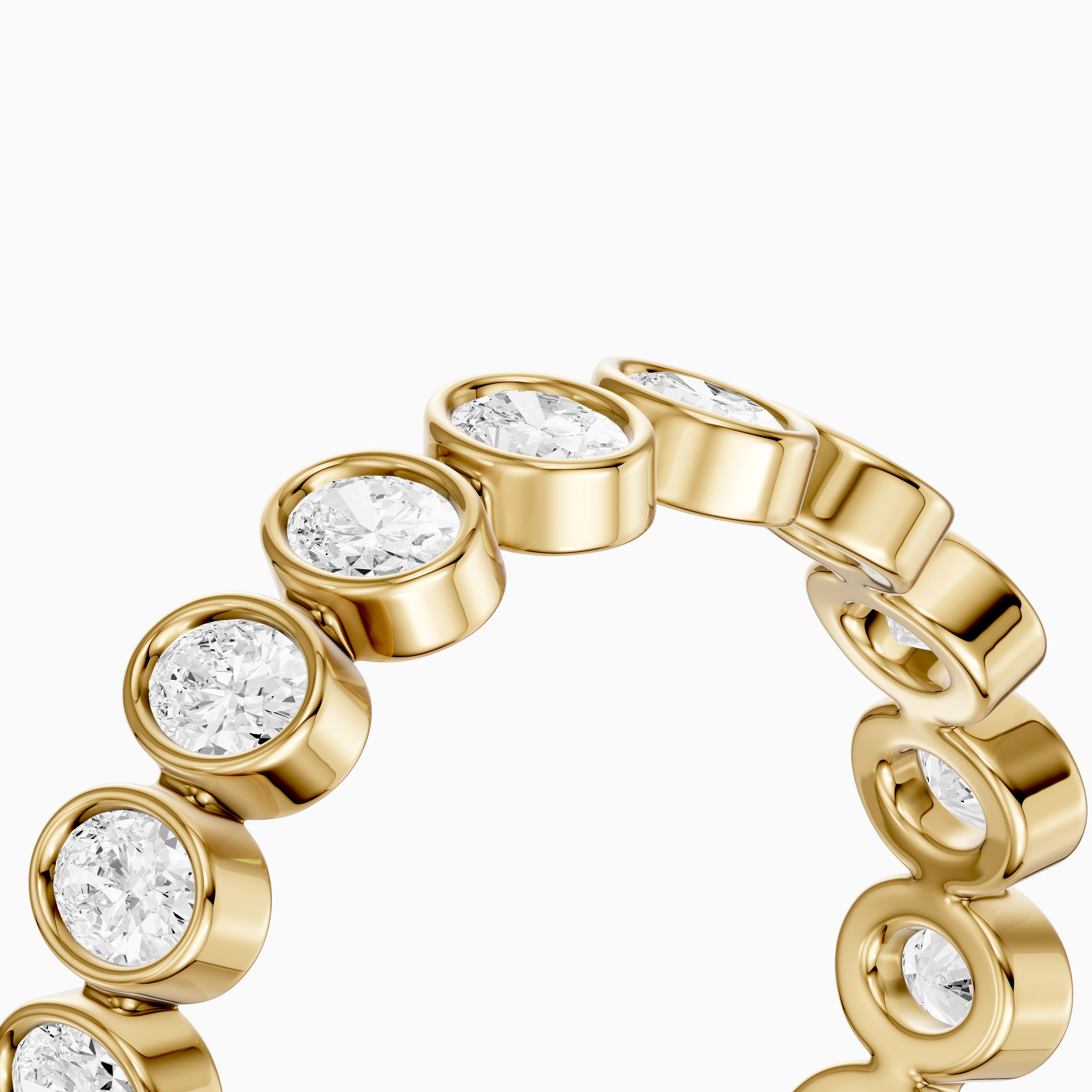 Rhea Bezel Set Oval Lab Grown Diamond Eternity Band