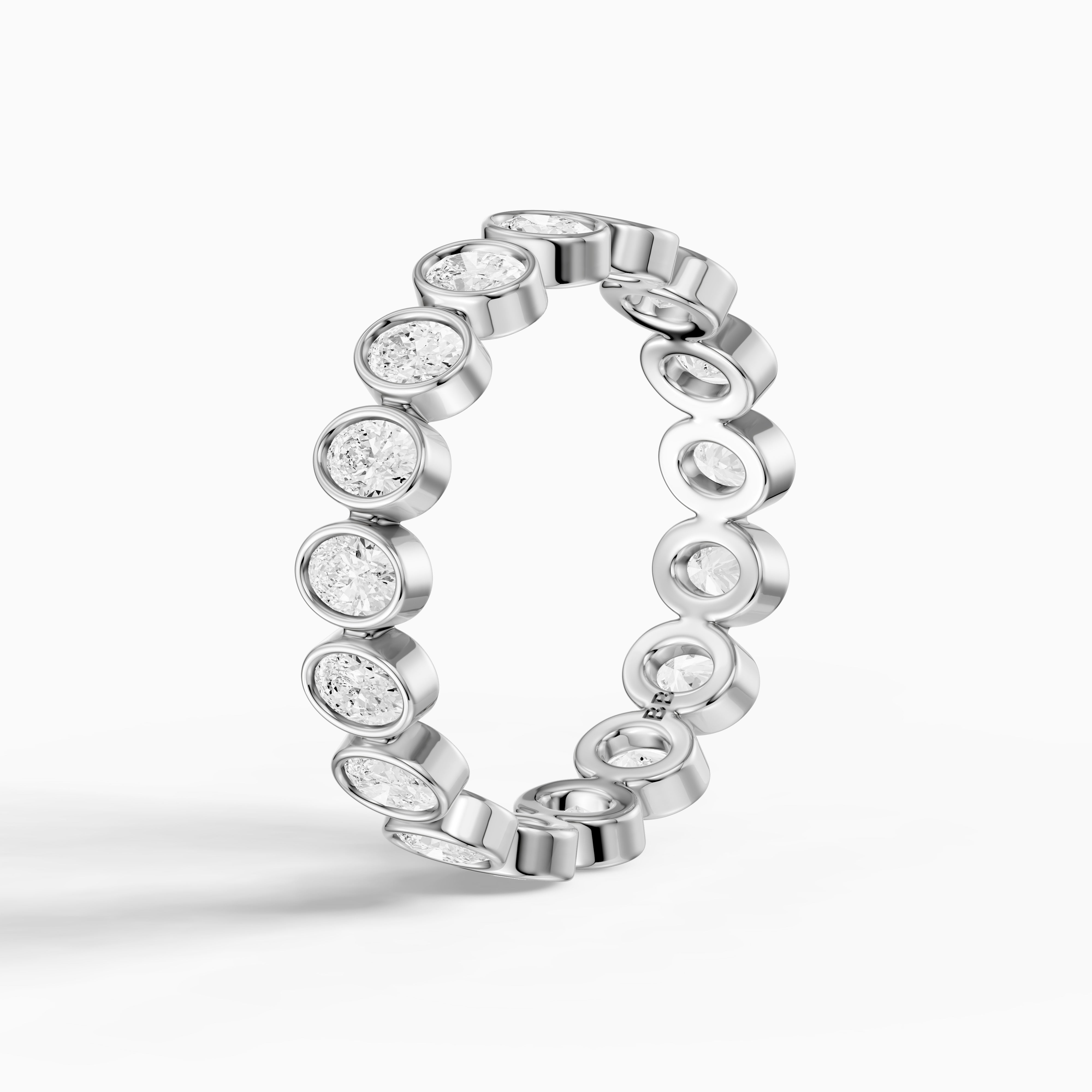 Rhea Bezel Set Oval Lab Grown Diamond Eternity Band