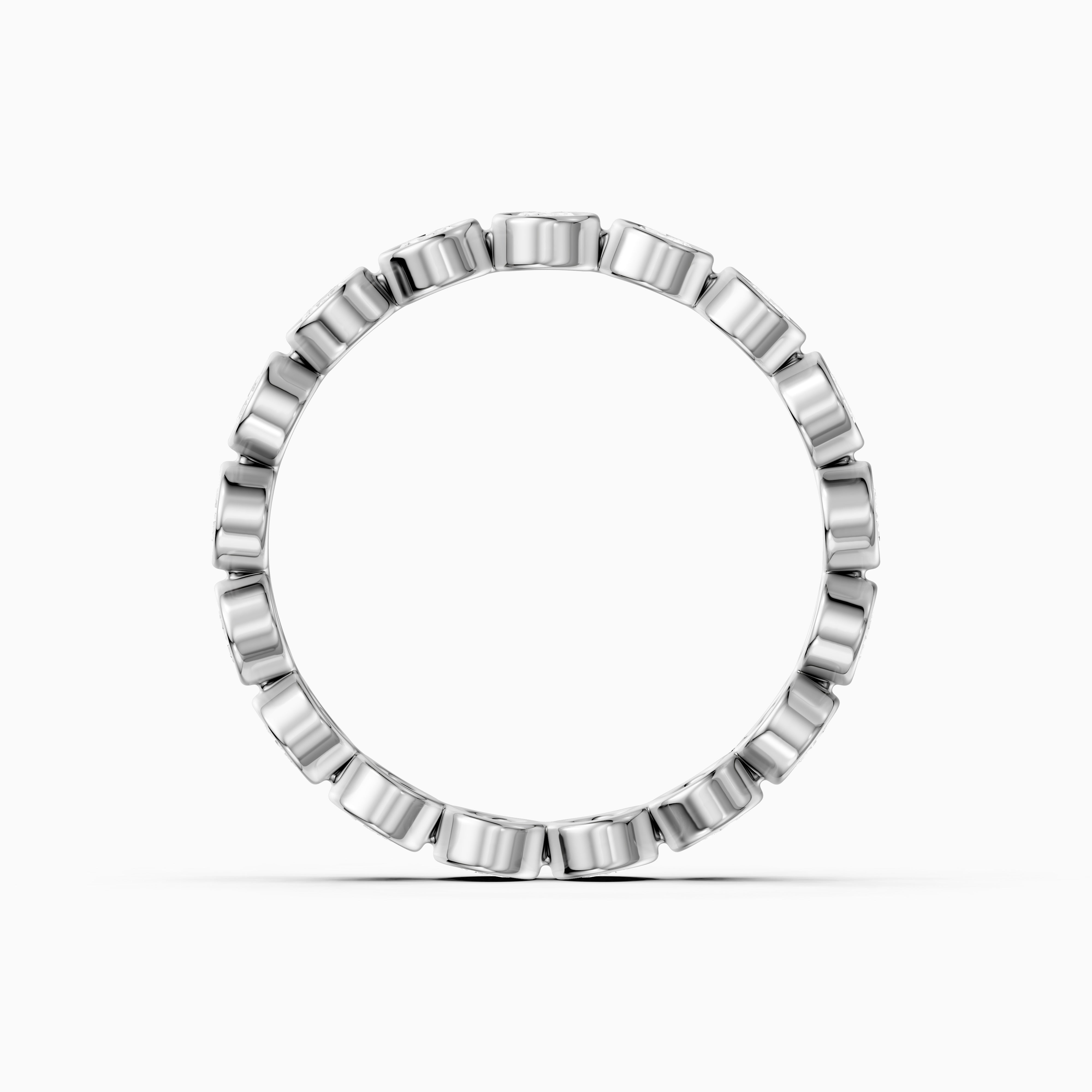 Rhea Bezel Set Oval Lab Grown Diamond Eternity Band