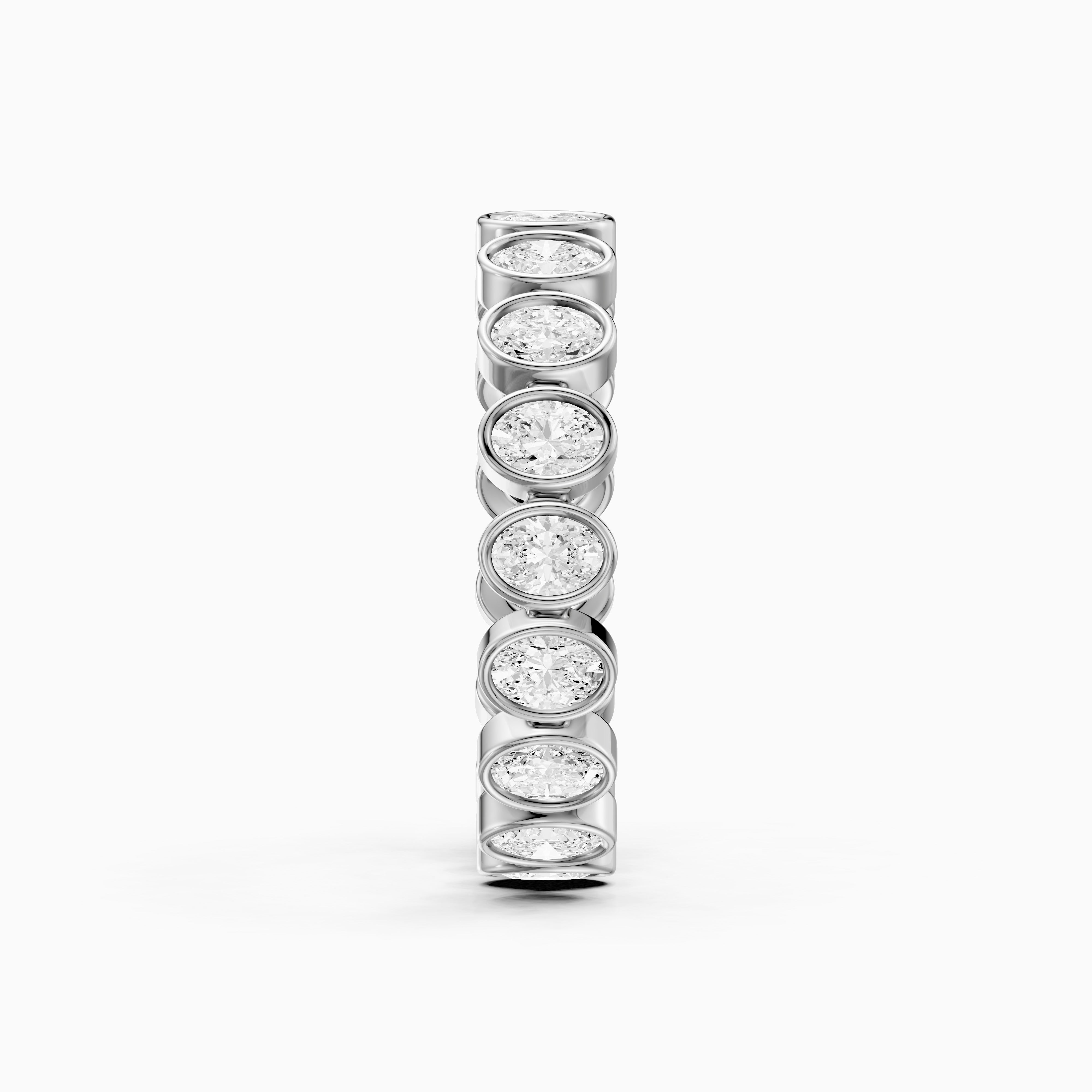 Rhea Bezel Set Oval Lab Grown Diamond Eternity Band