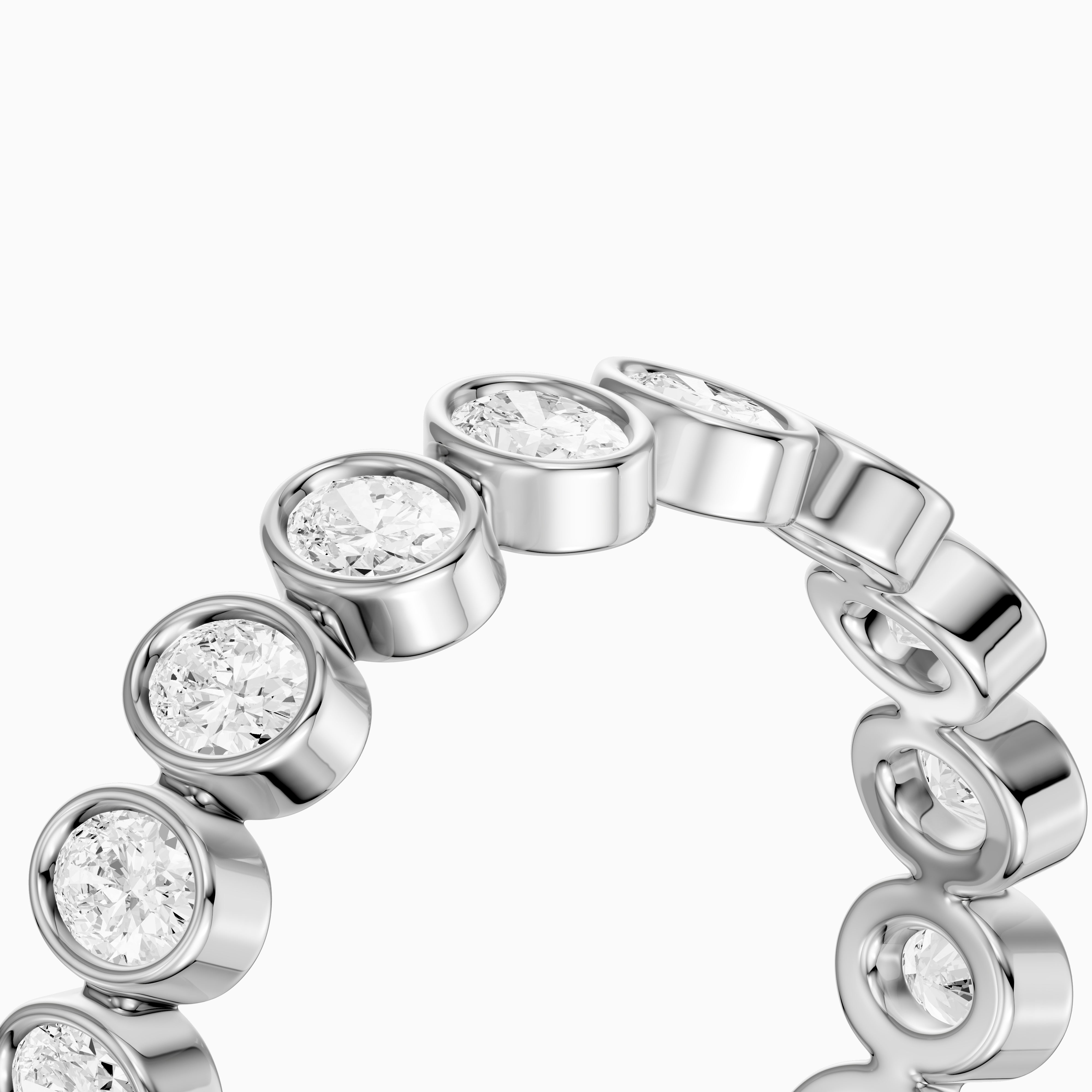 Rhea Bezel Set Oval Lab Grown Diamond Eternity Band