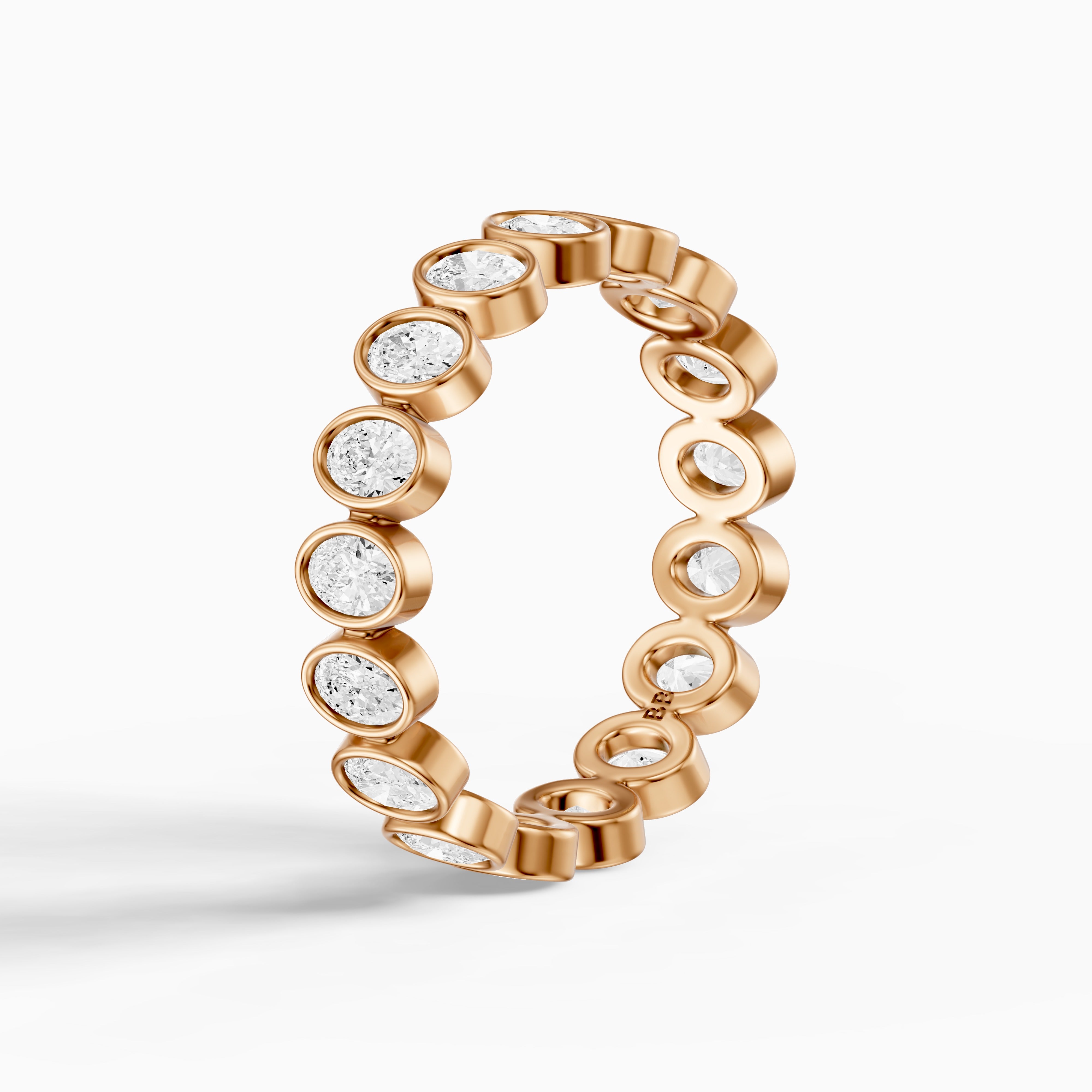 Rhea Bezel Set Oval Lab Grown Diamond Eternity Band