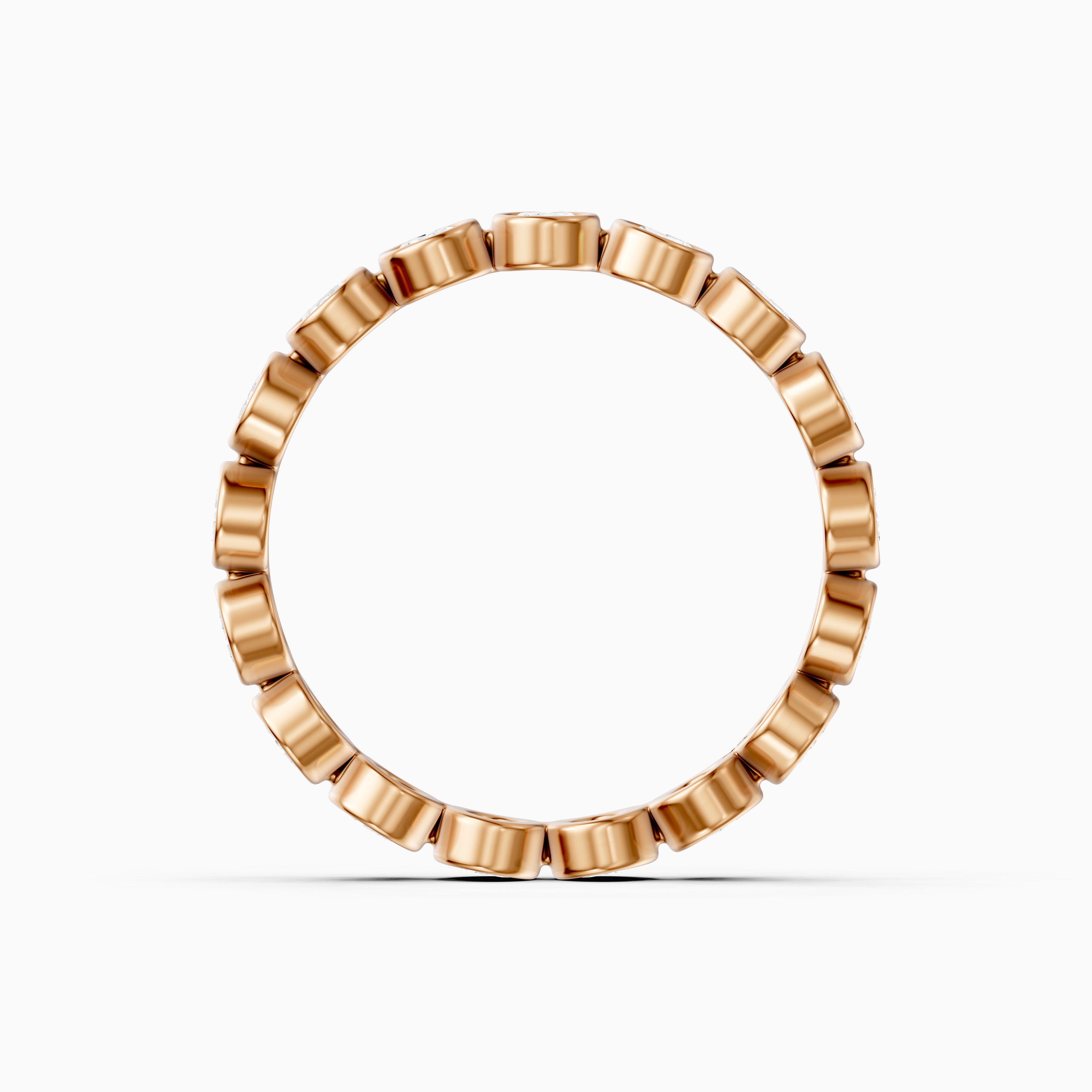 Rhea Bezel Set Oval Lab Grown Diamond Eternity Band