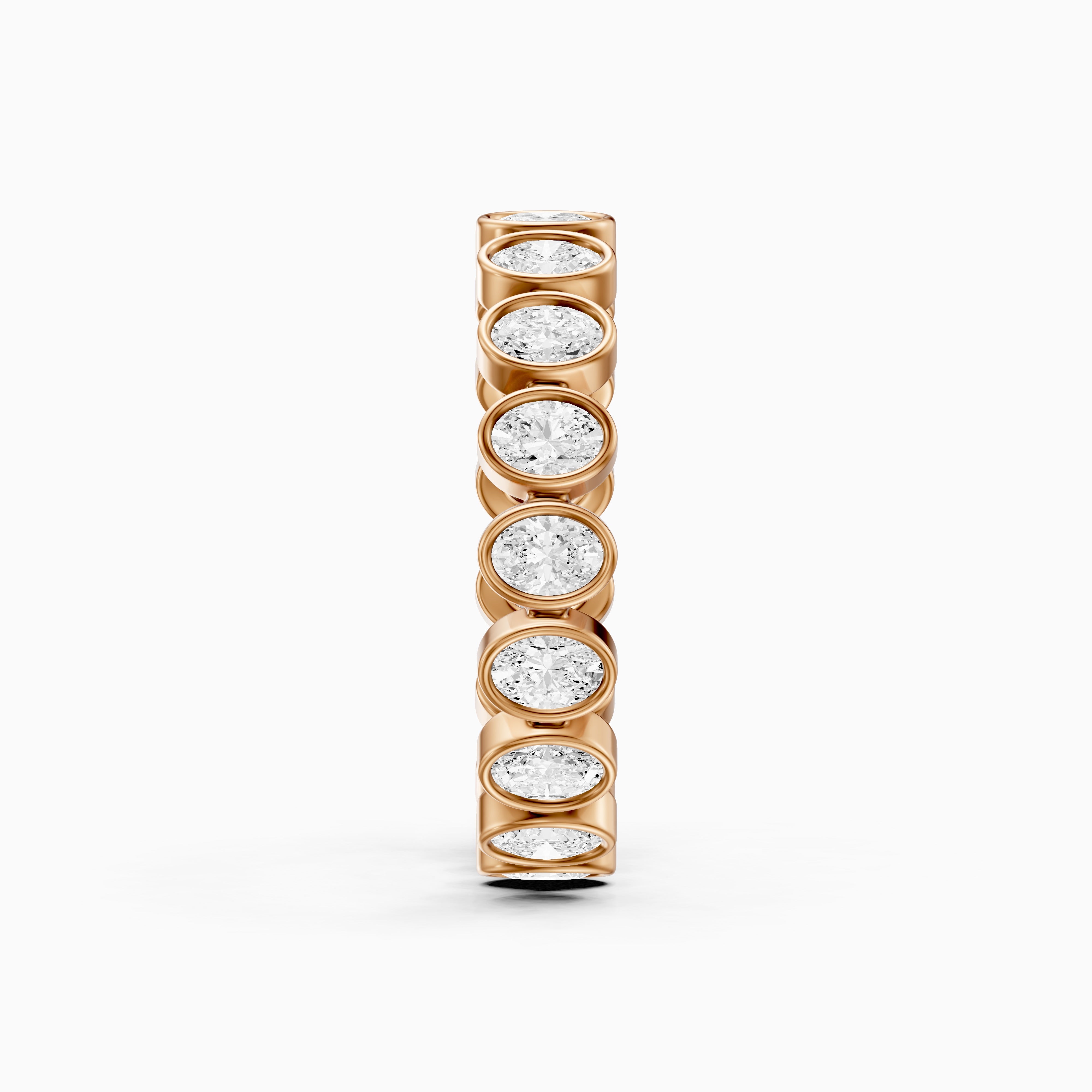 Rhea Bezel Set Oval Lab Grown Diamond Eternity Band