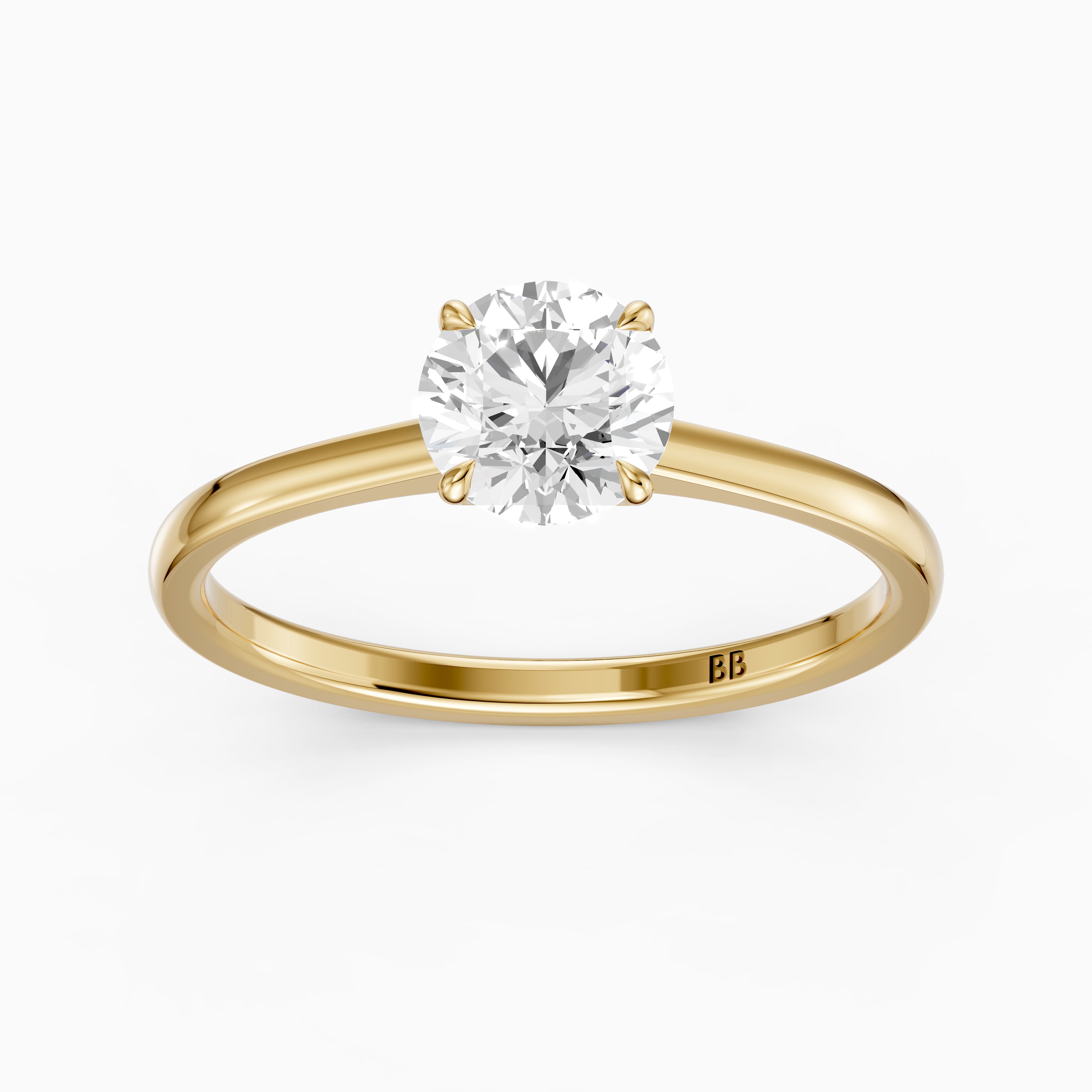Harper 4 Prong Round Cut Solitaire Lab Grown Diamond Ring