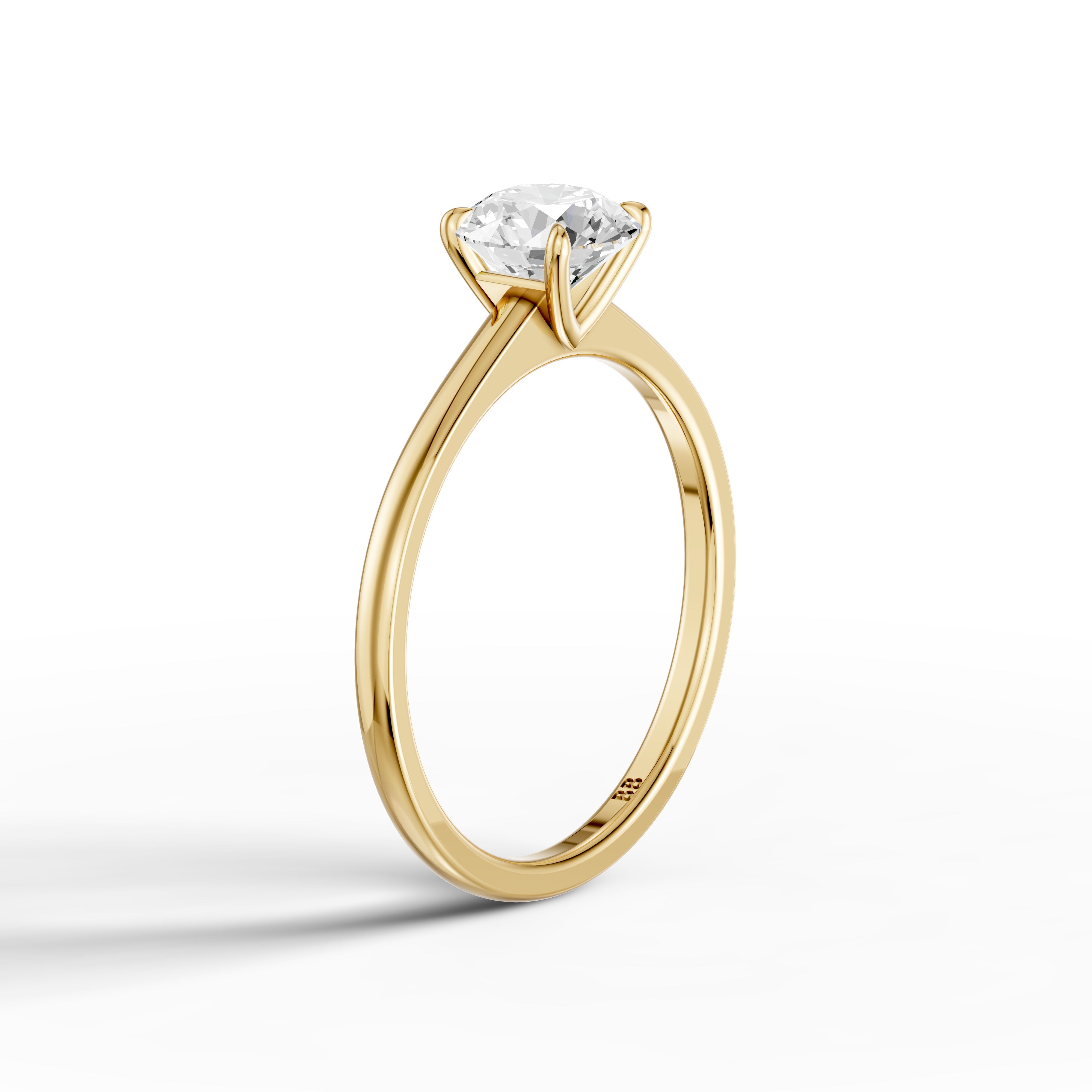 Harper 4 Prong Round Cut Solitaire Lab Grown Diamond Ring